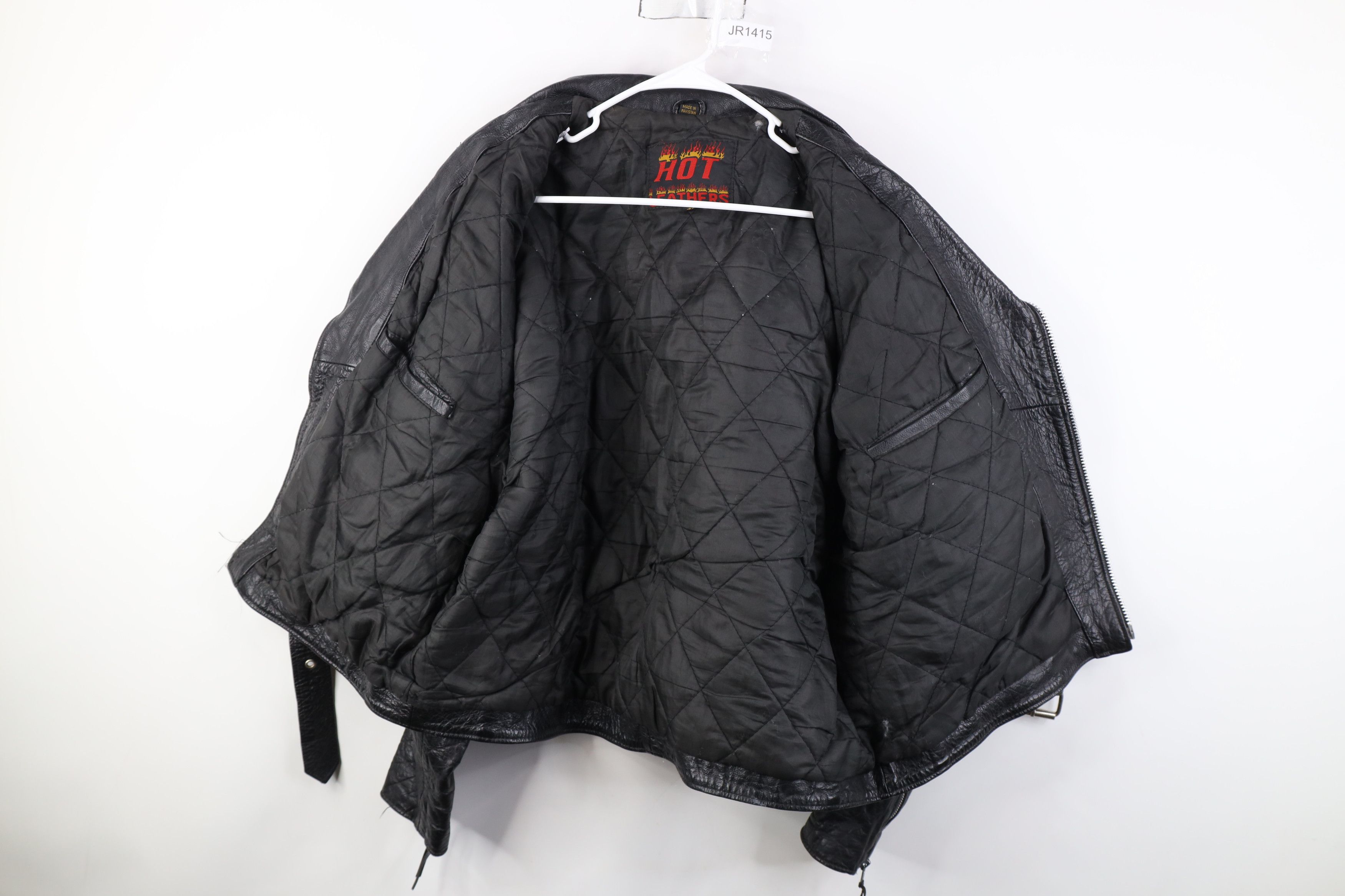 Vintage Vintage 90s Streetwear Leather Motorcycle Battle Jacket Size US XXL / EU 58 / 5 - 11 Thumbnail
