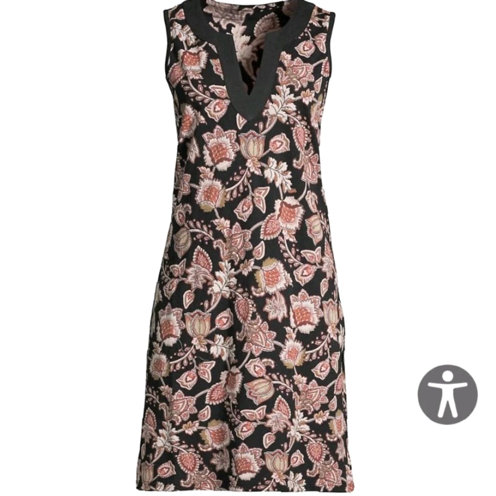lands' end women's cotton jersey sleeveless swim cover-up dress Lands' End Women's Embroidered Cotton Jersey Sleeveless Swim Cover-up Dress