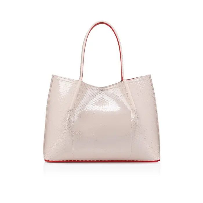 Christian Louboutin o1s1wg111124 Size: OS / Small Patent Tote Bag in Off White Size ONE SIZE - 1 Thumbnail