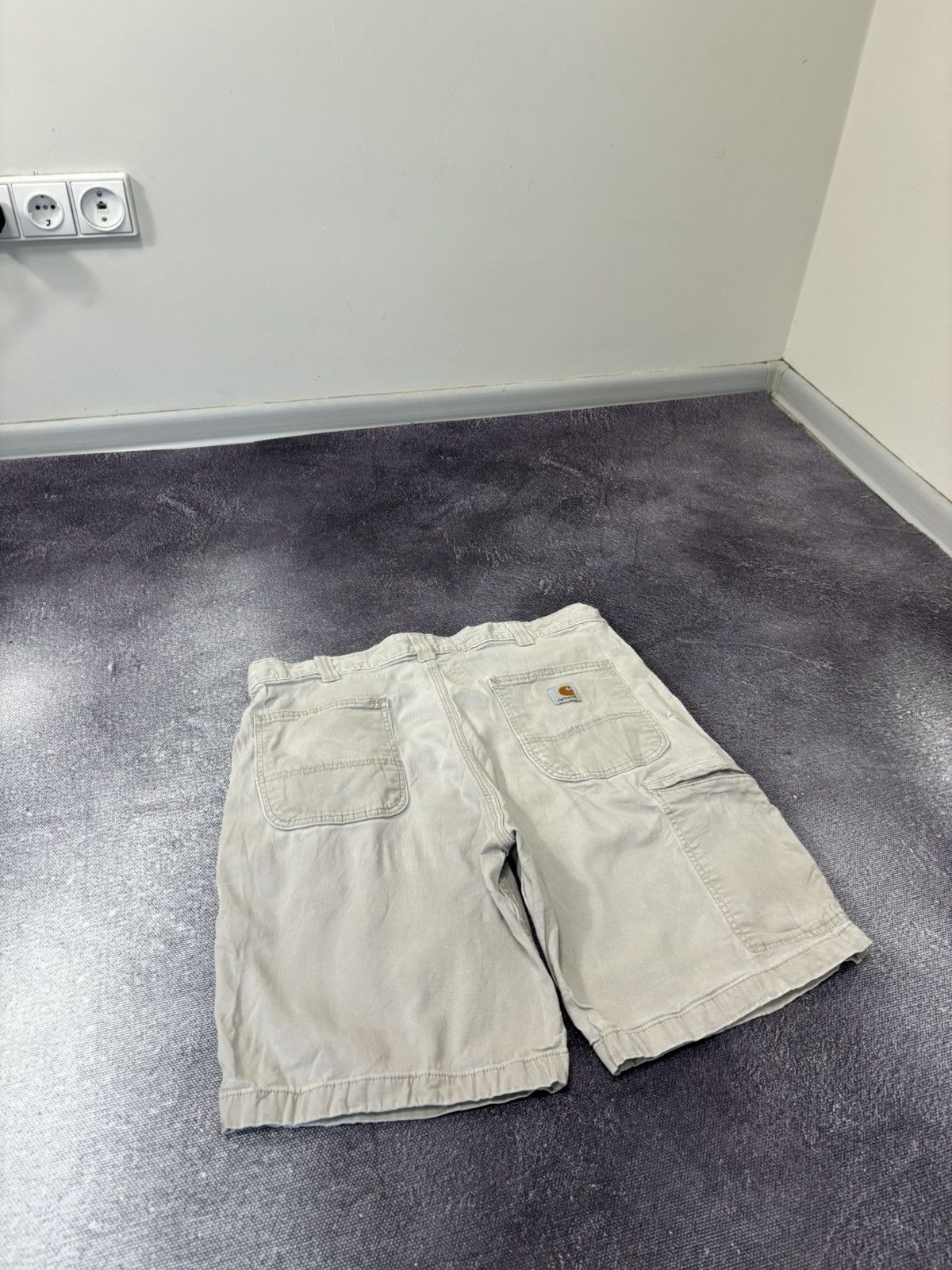 Carhartt Vintage Carhartt Y2K Workwear Beige Hype Carpenter Shorts Size US 36 / EU 52 - 4 Thumbnail