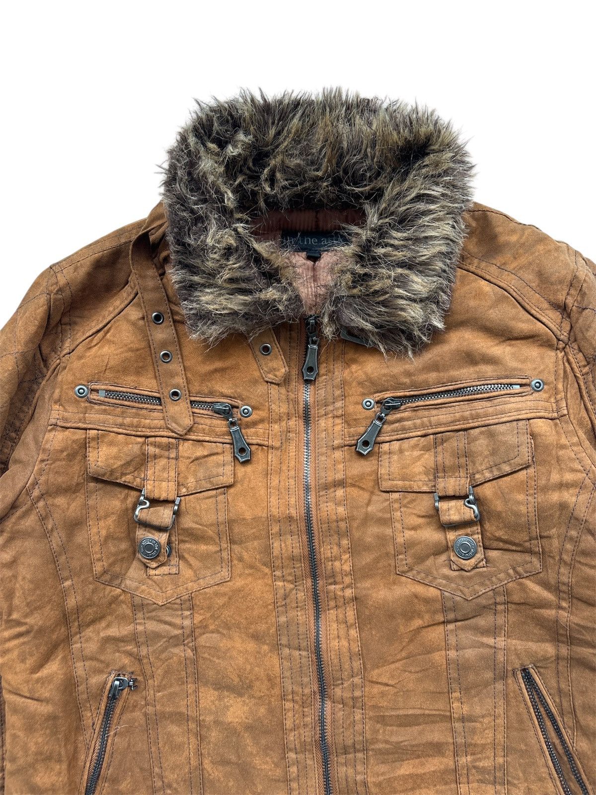 In The Attic × Japanese Brand × Tornado Mart Fur Rider Jacket Size US M / EU 48-50 / 2 - 3 Thumbnail