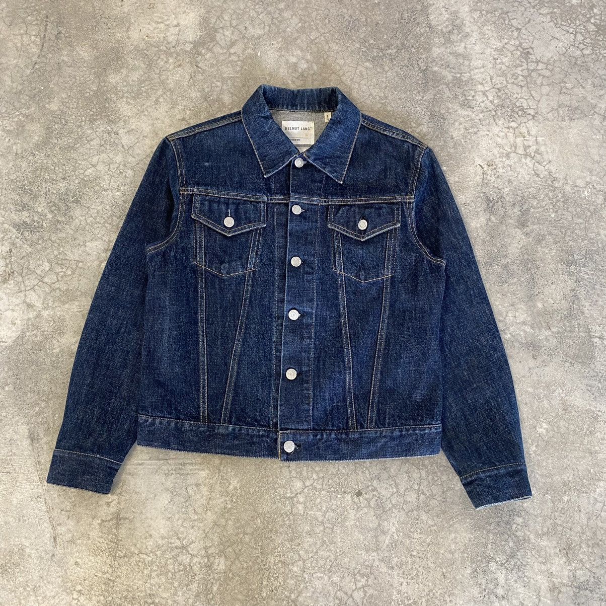 ジャケット・アウター helmut lang archive 1998 denim jacket 44 Helmut Lang 1998 Broken-In Raw Denim Lower 2-Pocket Jacket