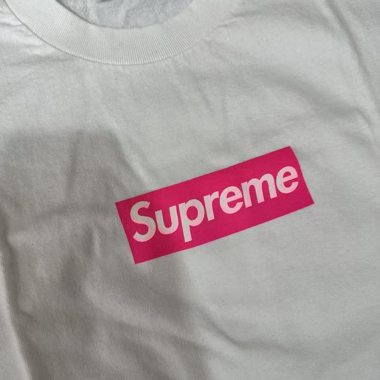 Supreme Supreme 2005 pink on White box logo tee Size US L / EU 52-54 / 3 - 2 Thumbnail
