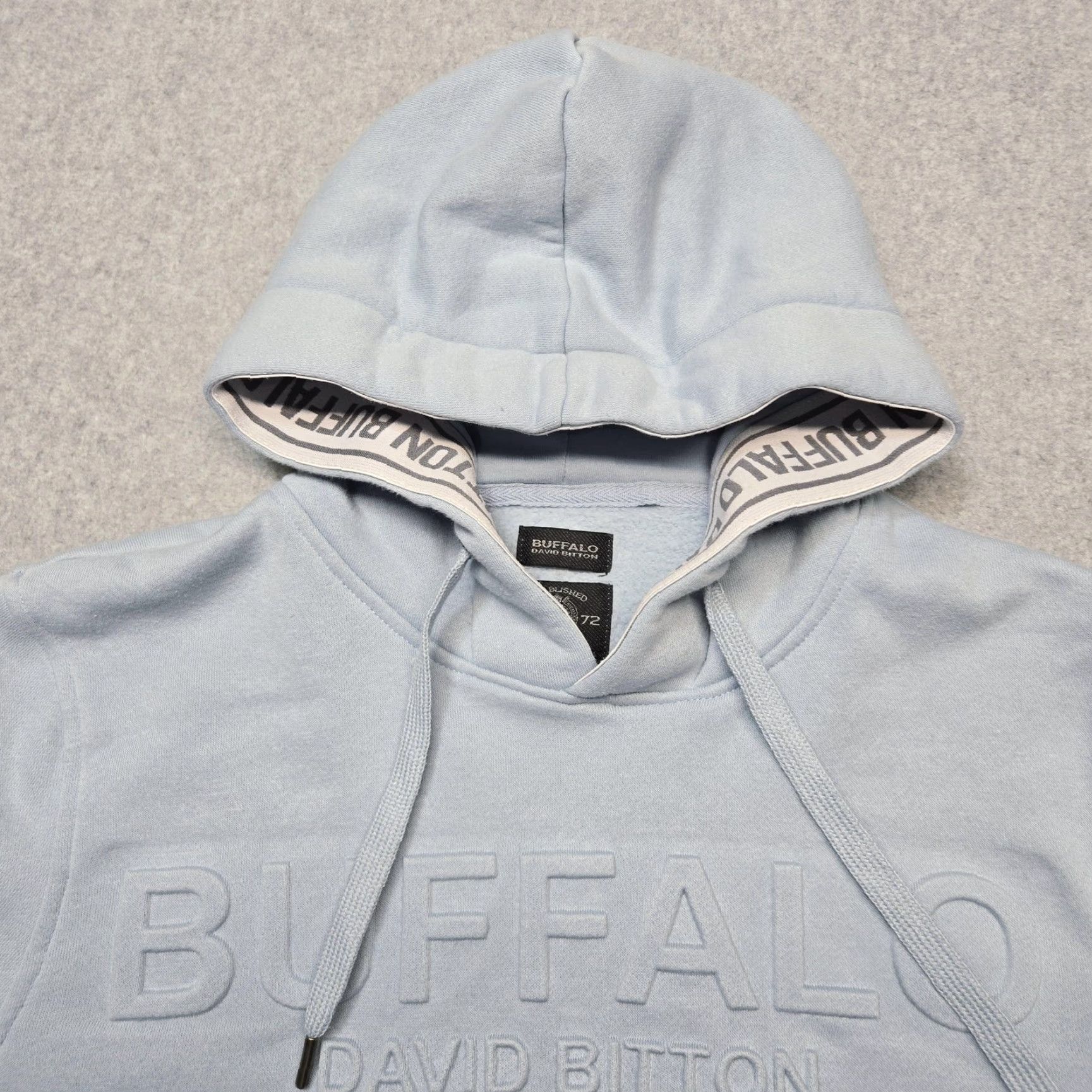 Buffalo David Bitton Buffalo David Bitton Hoodie Mens S Blue Pullover Fleece Embossed Logo Drawstring Size US S / EU 44-46 / 1 - 2 Thumbnail
