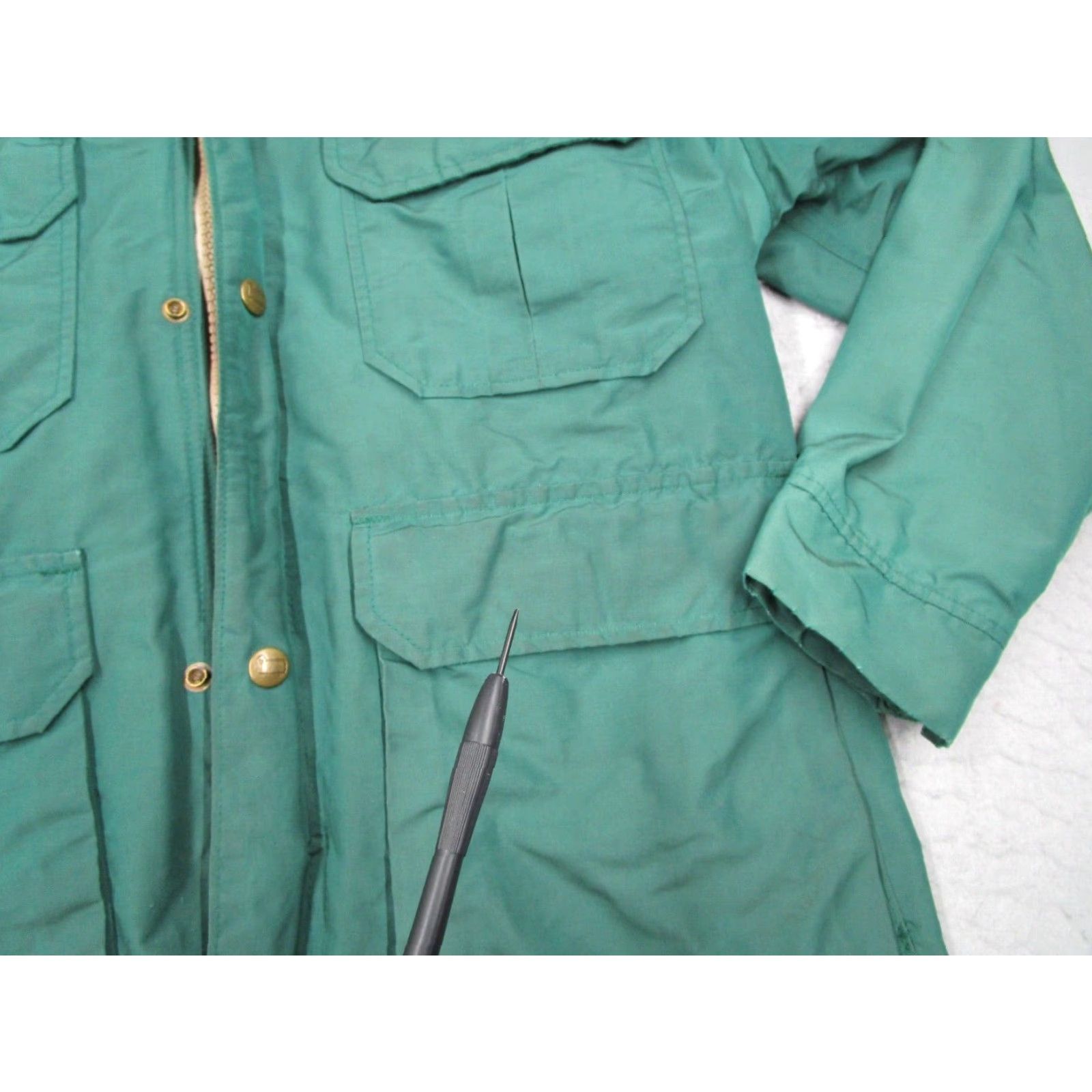 Vintage VINTAGE WOOLRICH Men's Medium Green Full Zip Wool Lined Hooded Parka Jacket Made in USA 90s Retro Size US M / EU 48-50 / 2 - 5 Thumbnail