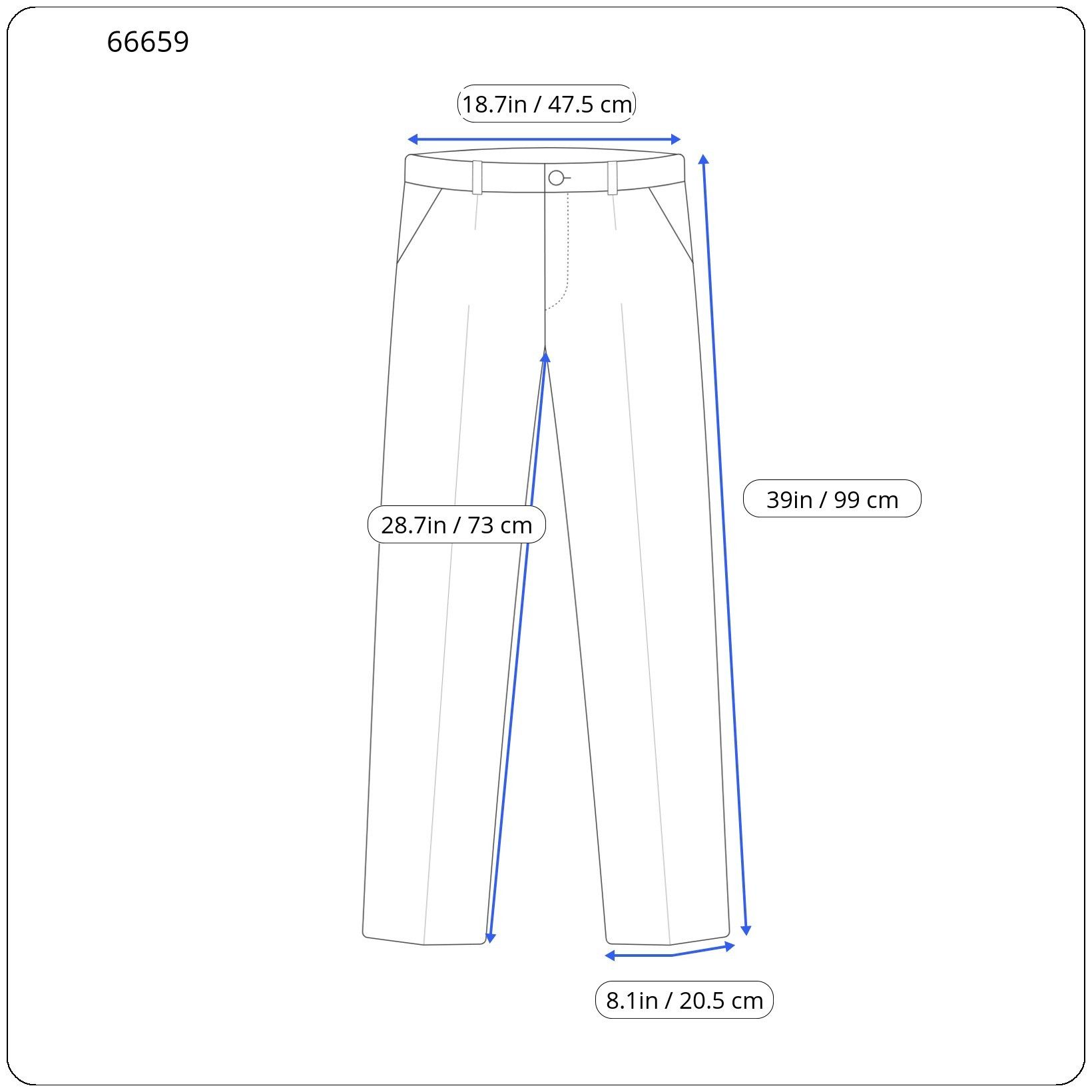 Suitsupply BRESCIA UK40R Blue Wool Trousers 66659 Size US 40 / EU 56 - 3 Thumbnail