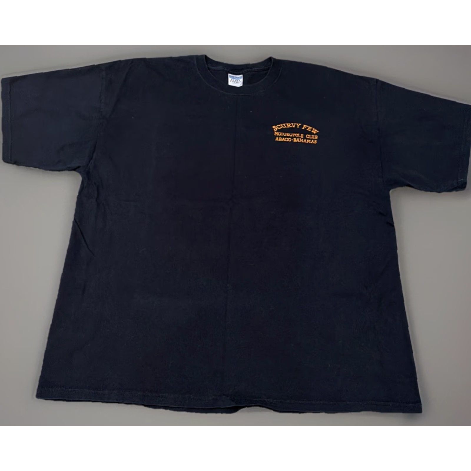 Gildan VINTAGE Scurvy Few Motorcycle Crew Biker Black T-Shirt 2XL Double Sided Bahamas Size US XXL / EU 58 / 5 - 3 Thumbnail