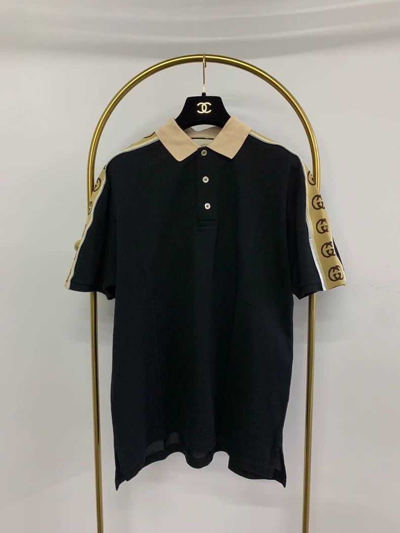 Gucci Gucci Color-blocked double G striped short-sleeved Polo sh Size US XL / EU 56 / 4 - 1 Thumbnail