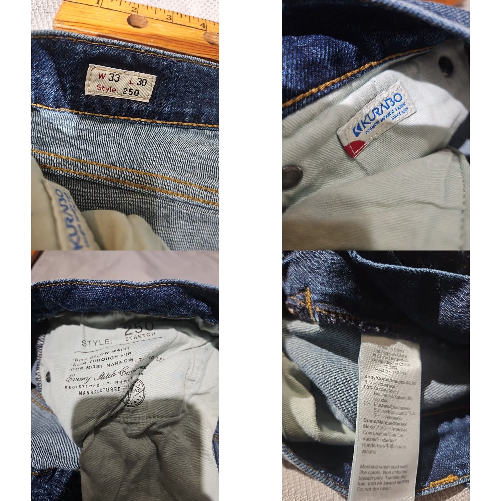 J.Crew J.CREW Jeans Men 33x30 Blue Stretch Kurabo Japanese Denim Casual Whisker Pants Slim Fit 5-Pocket Men’s Blue Jeans Size US 33 - 9 Thumbnail