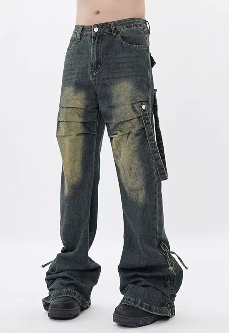 Jean × Vintage Vintage Wide Leg Flare Jeans Size US 31 - 1 Thumbnail