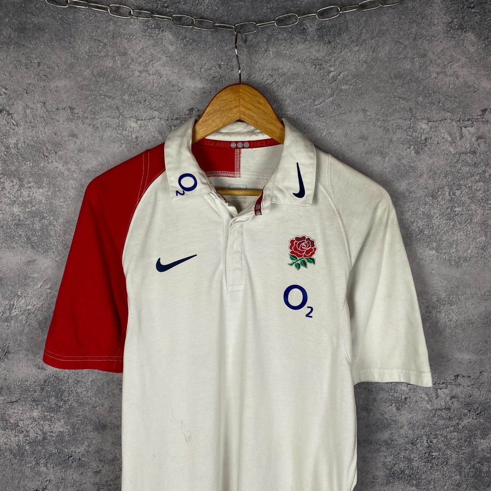 Nike Nike England Polo Shirt Men's Size M White Short Sleeve ` Size US M / EU 48-50 / 2 - 2 Thumbnail