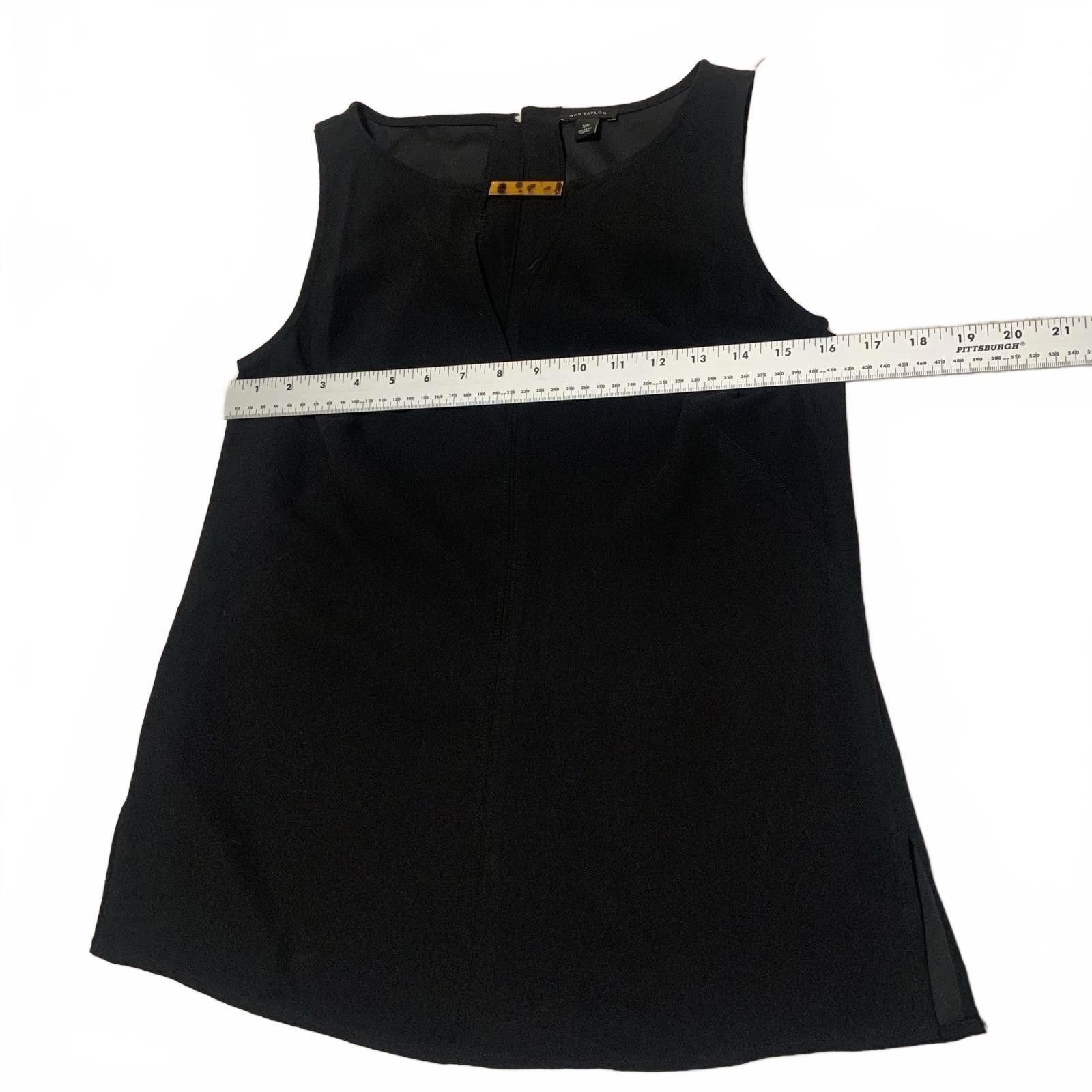 Ann Taylor Ann Taylor Women's Size X-Small Black Sleeveless Blouse Size XS / US 0-2 / IT 36-38 - 5 Thumbnail