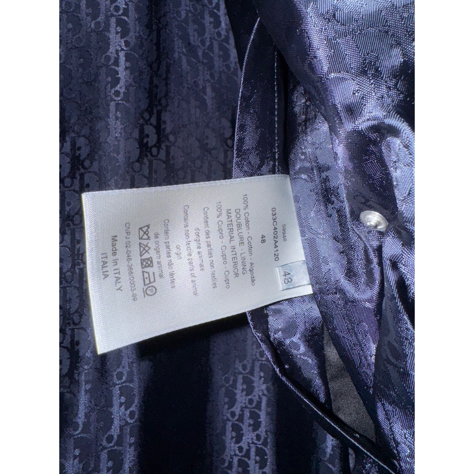 Dior Dior Air Logo Zip Up Double Zipper Woven Moto Jacket Coat 48 Size US M / EU 48-50 / 2 - 13 Thumbnail