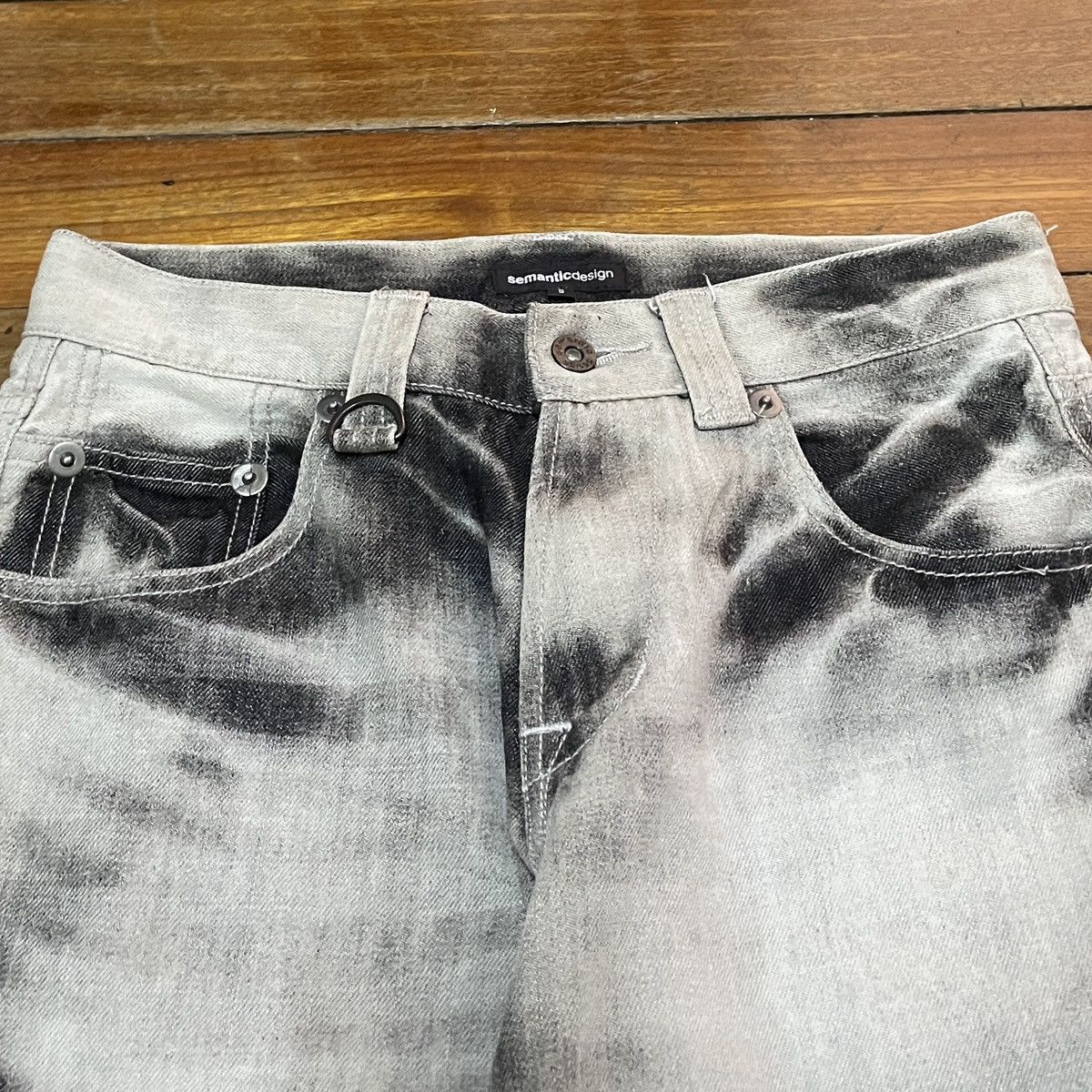 If Six Was Nine Very Rare Vintage Japanese Brand Semantic Design Jeans 1990s Size US 28 / EU 44 - 3 Thumbnail