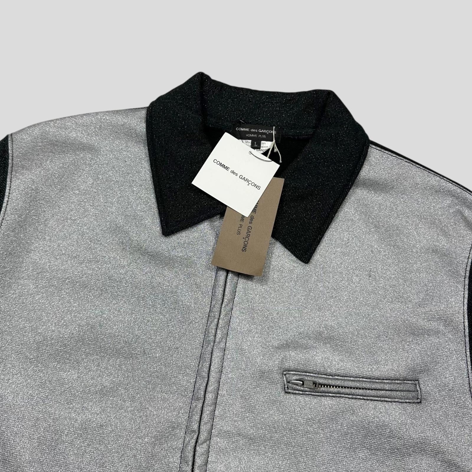 Comme des Garcons CDG Homme 2011 Silver Glitter Tri-pocket Work Jacket - L (M) Size US M / EU 48-50 / 2 - 2 Thumbnail