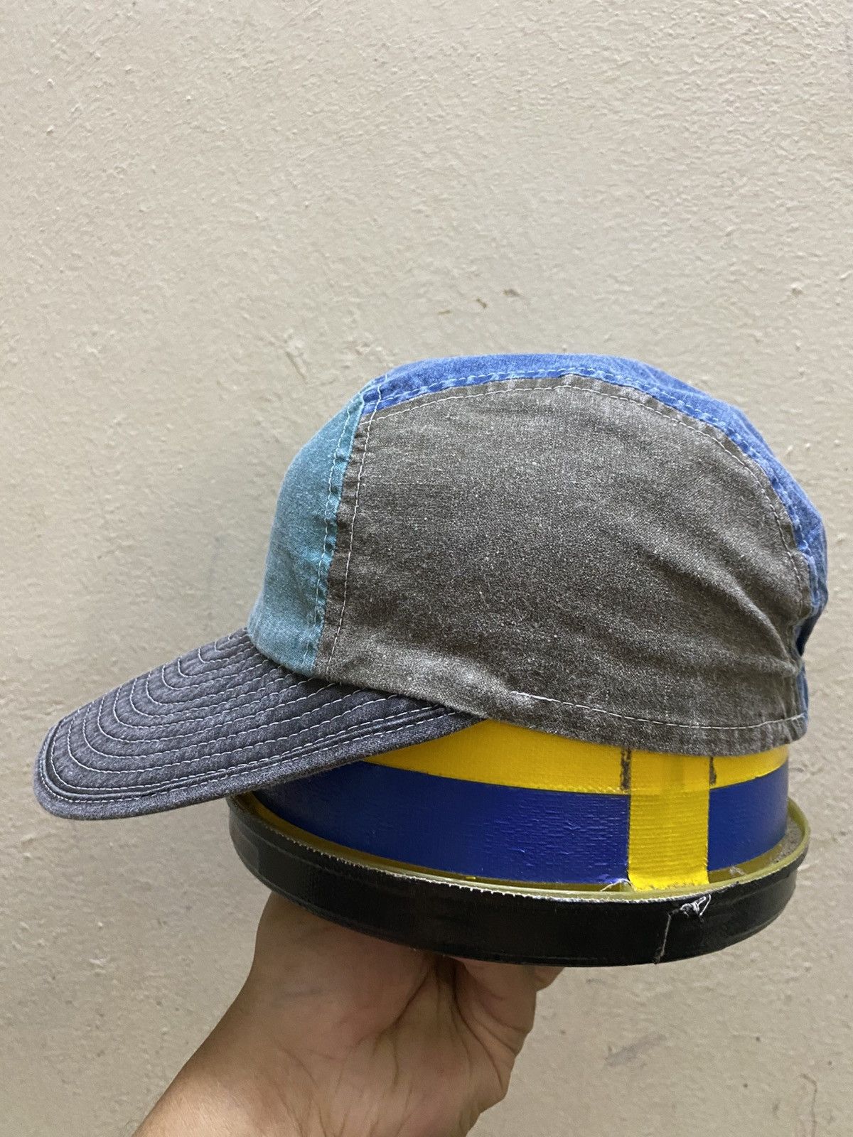 Indigo × Japanese Brand × Momotaro Jeans Made In Japan Multicolor Denim Mechanic Like Kapital Hat Size ONE SIZE - 3 Thumbnail