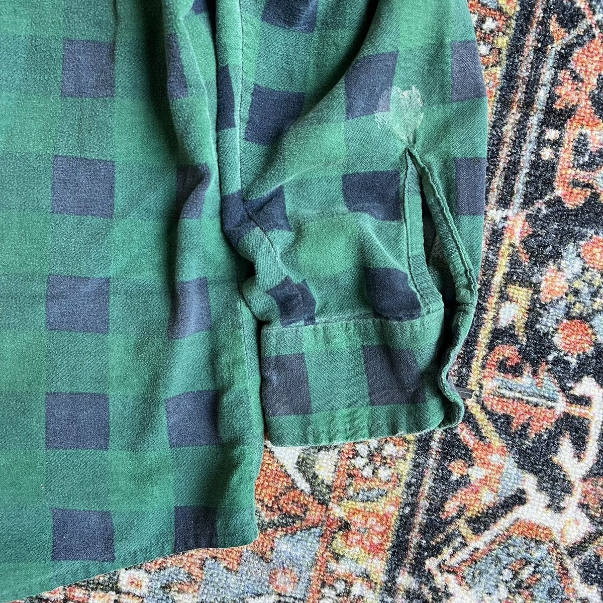 Vintage Thrashed 1980s checkerboard thermal flannel L/XL Size US XL / EU 56 / 4 - 10 Thumbnail