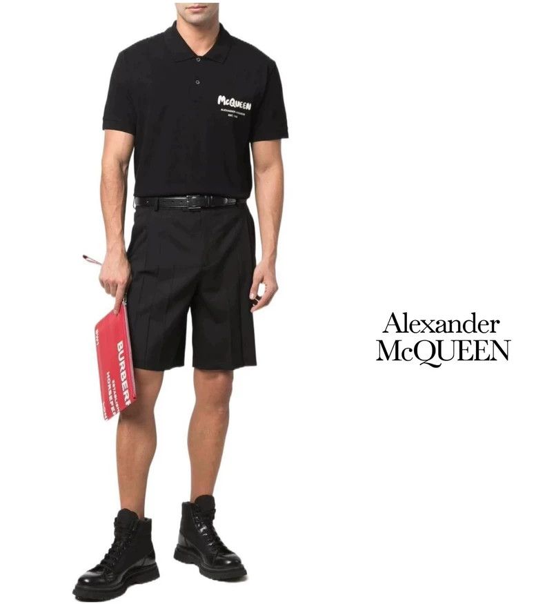 Alexander McQueen Alexander Mcqueen Embroidered logo short sleeves Size US S / EU 44-46 / 1 - 9 Thumbnail