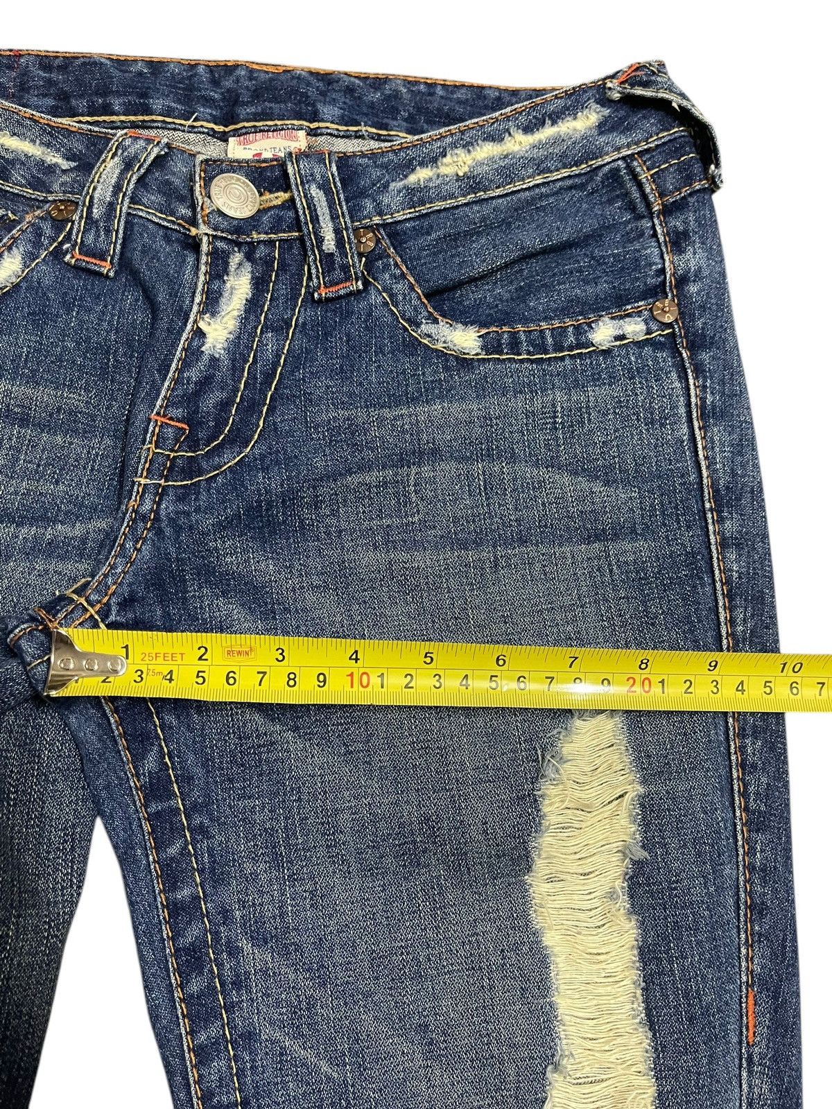 True Religion Vintage True Religion Blue Wash Distressed Bootcut Jeans Size US 28 / EU 44 - 15 Thumbnail