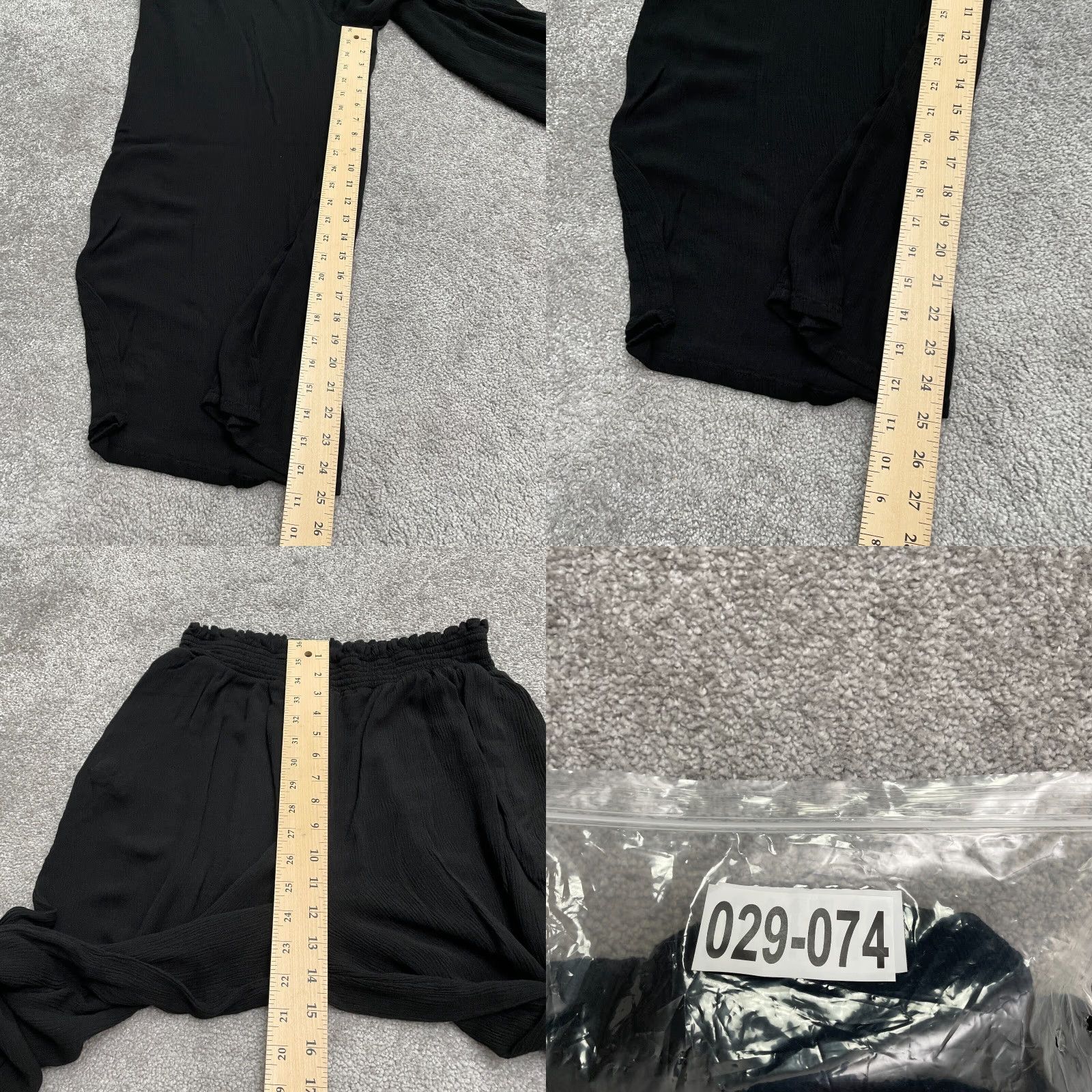 Forever 21 FOREVER 21 + Wide Flare Cropped Pants Women Plus 1X Black Elastic Waist Pull On Casual 28 Inseam 25 In Knit Rayon Flared Pant Size 40" / US 18 - 8 Thumbnail
