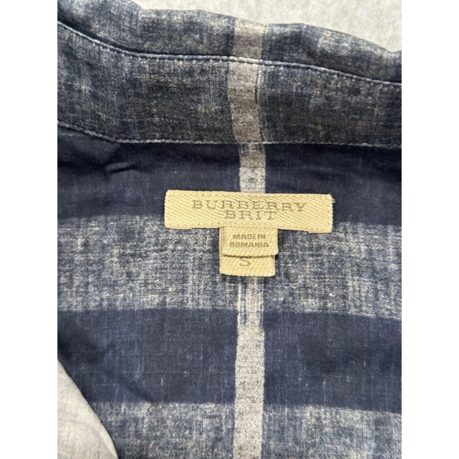 Burberry Burberry Blue Plaid Button-Up Tunic Shirt Size S / US 4 / IT 40 - 4 Thumbnail