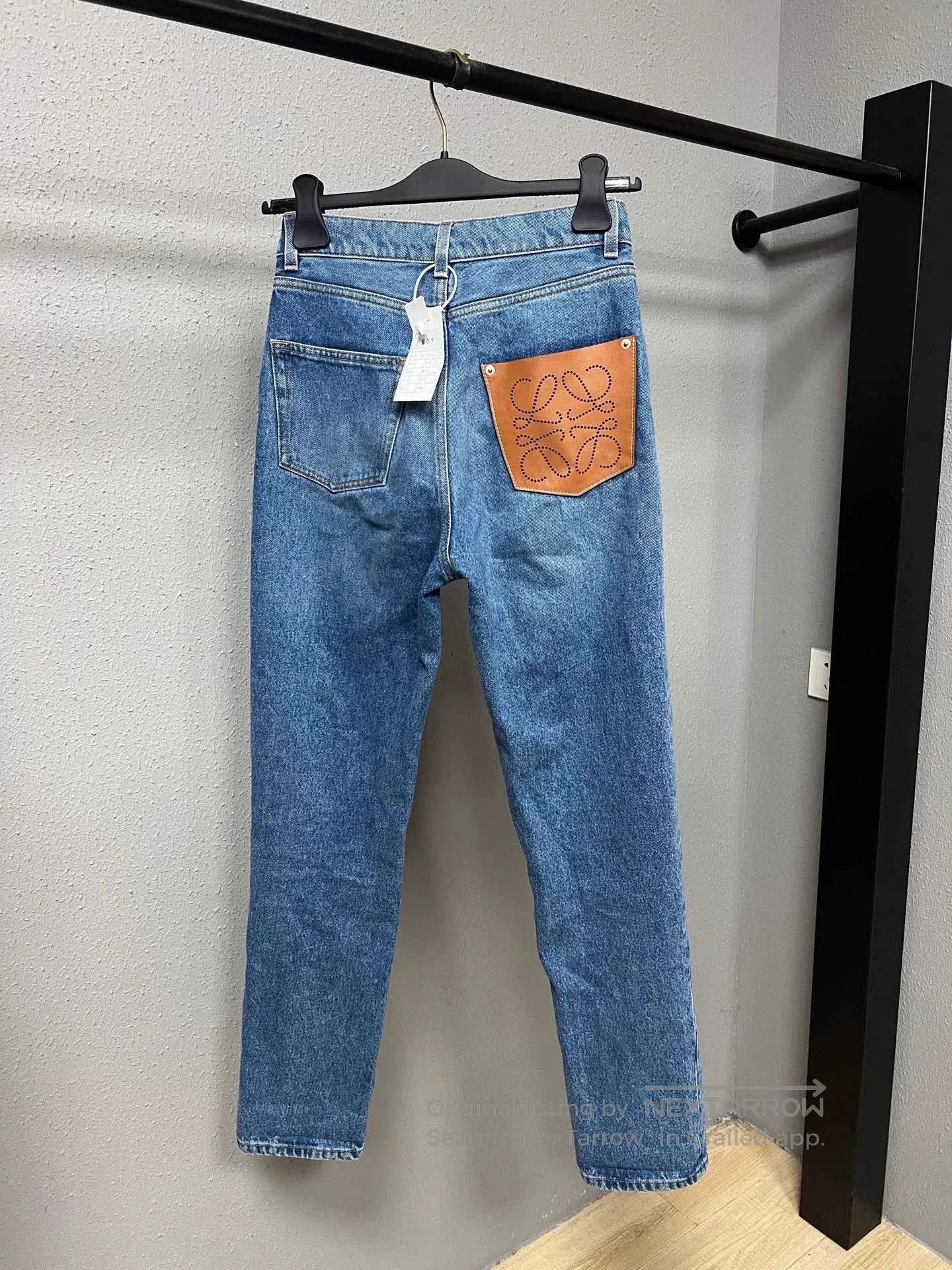 Loewe Loewe Blue Jeans with Leather Logo. Size US 34 / EU 50 - 1 Thumbnail