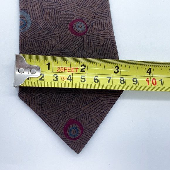 Oscar De La Renta Vintage Oscar de la Renta Geometric Patterned Tie Size ONE SIZE - 11 Thumbnail