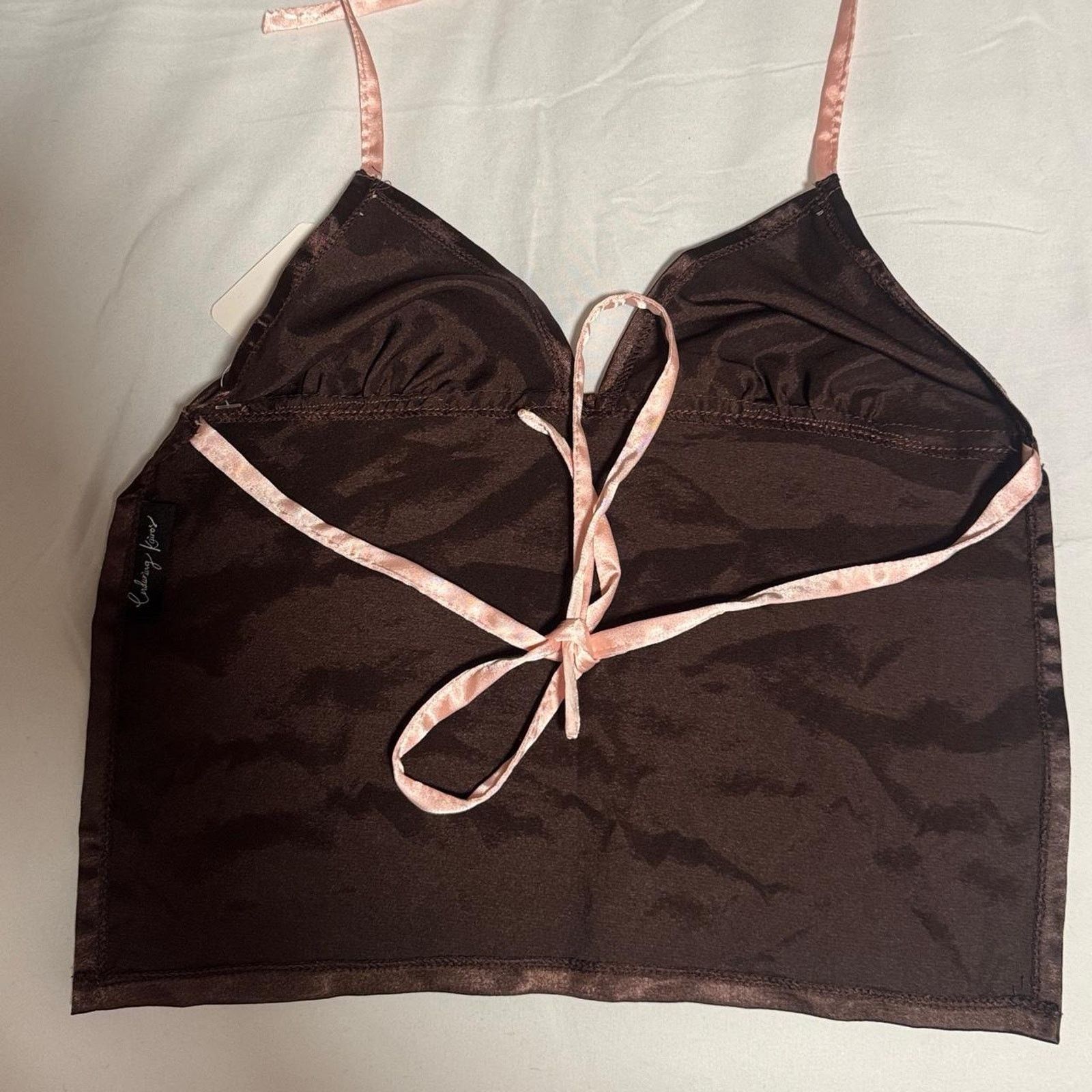 Other Enduring kairos brown and pink silk backless halter Size XS / US 0-2 / IT 36-38 - 3 Thumbnail