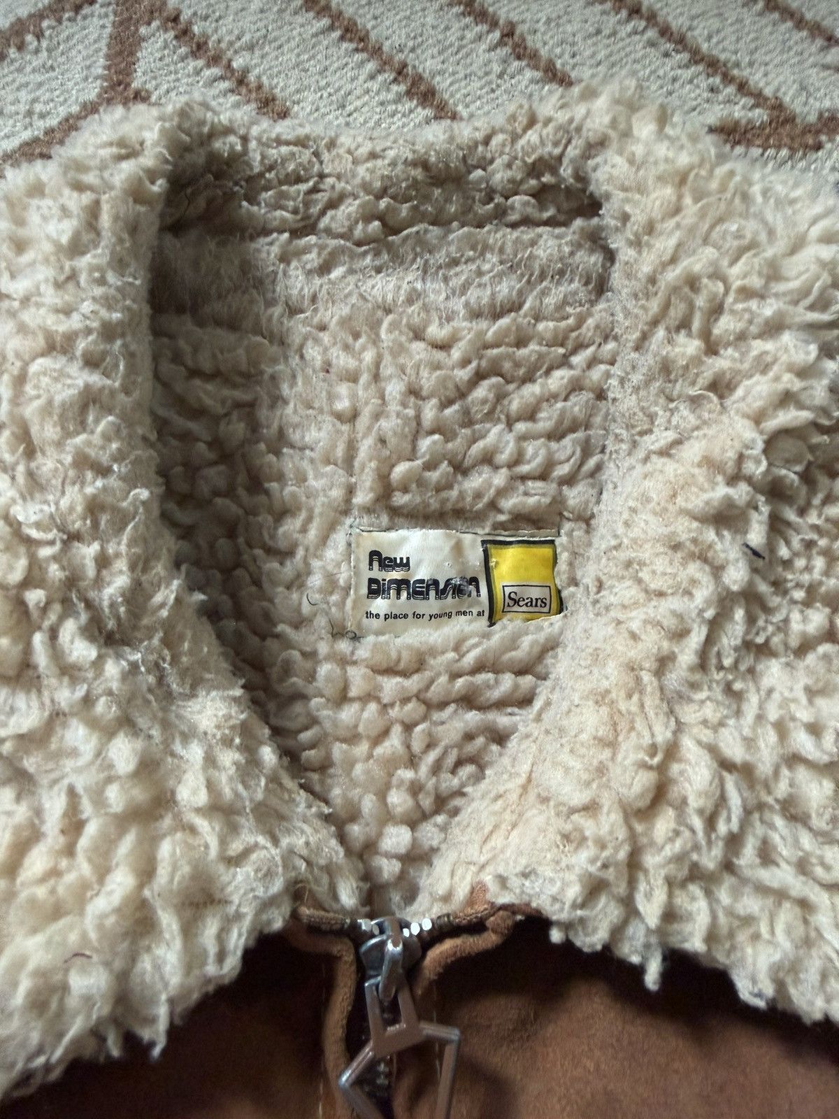 Sears Vintage sears Leather Coat Fur Lining Jacket Reg Shearling Size US M / EU 48-50 / 2 - 2 Thumbnail