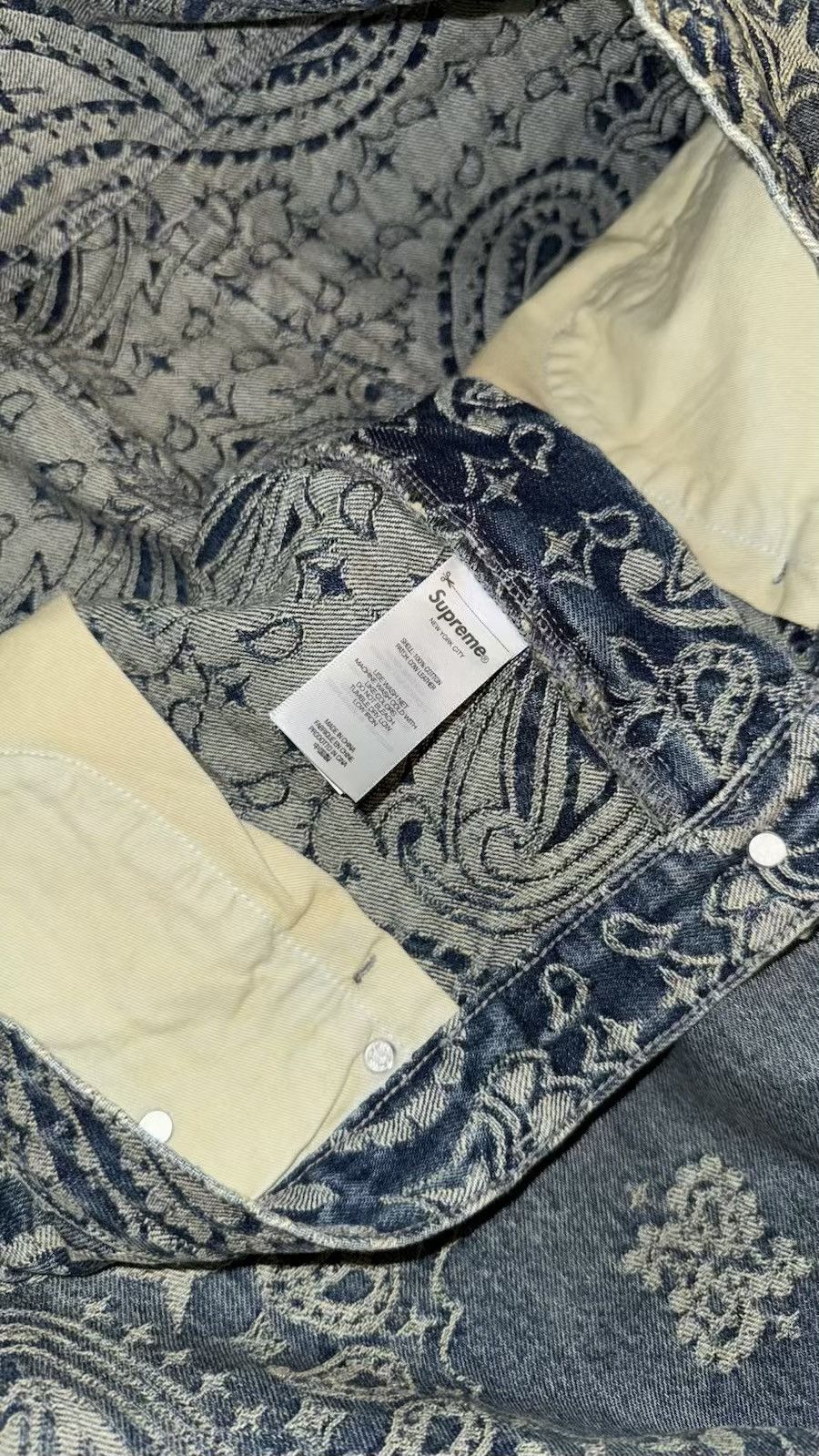 Supreme Supreme Bandana Jacquard Baggy Jeans Blue Size US 36 / EU 52 - 12 Thumbnail