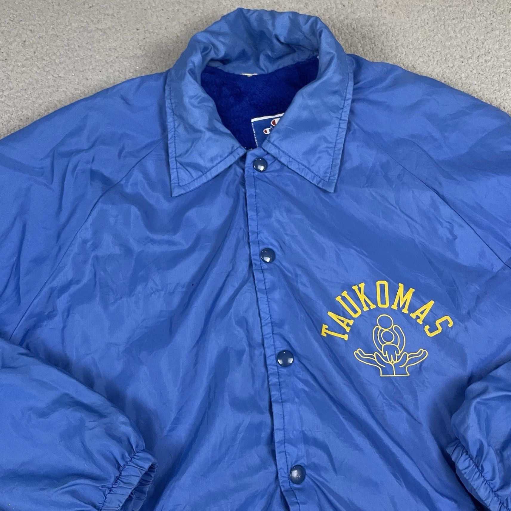 Champion VINTAGE Champion Jacket Men L Blue Windbreaker 90s Sports Casual Distressed Size US L / EU 52-54 / 3 - 2 Thumbnail