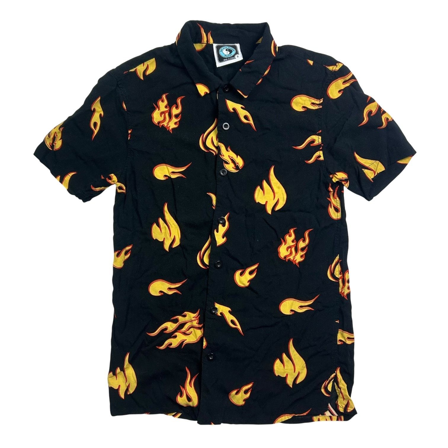 Vintage T&C Surf Designs Flame Hawaiian Short-Sleeve Button-Up Shirt Size US S / EU 44-46 / 1 - 1 Thumbnail