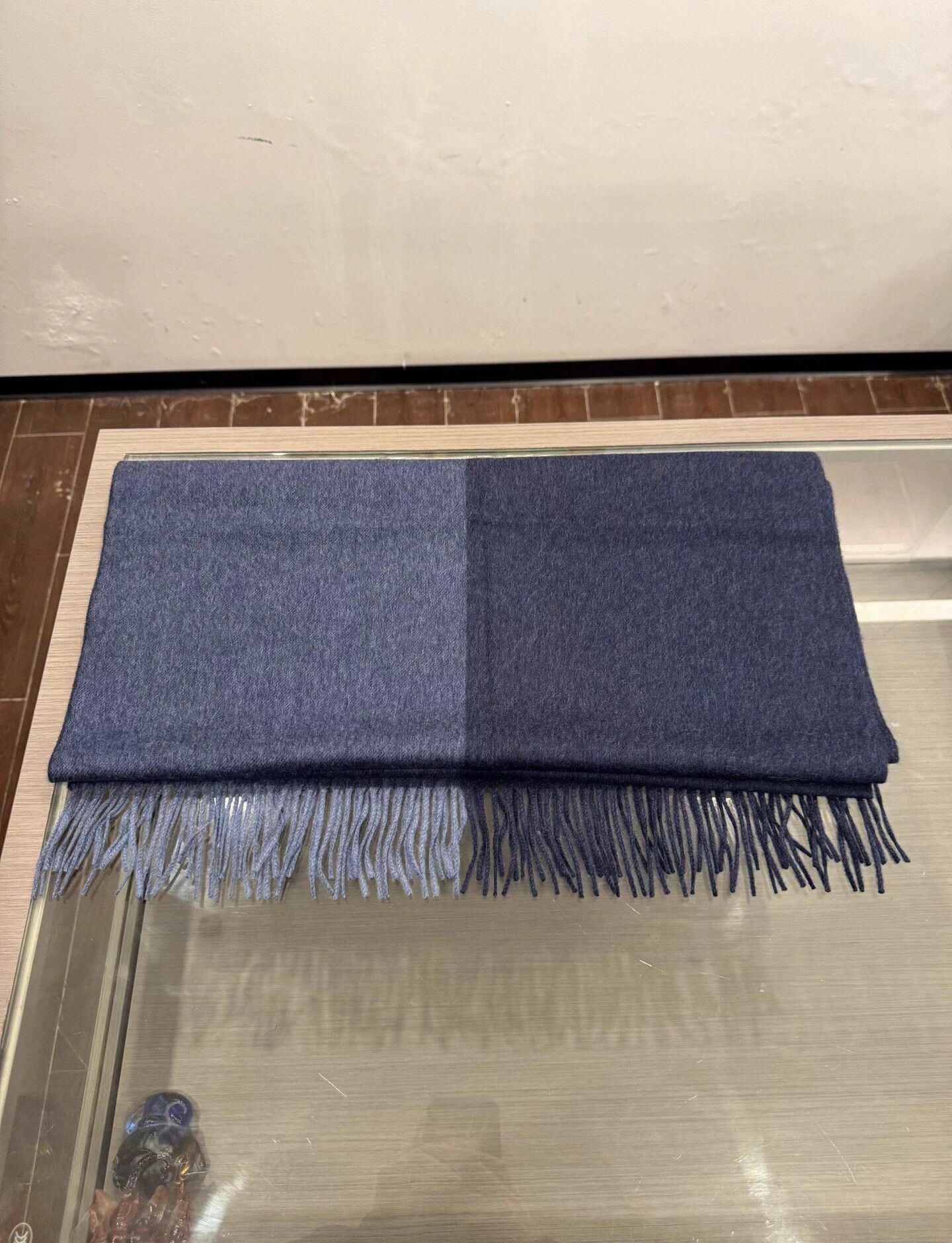 Loro Piana Loro Piana blue double-faced cashmere scarf new with tags Size ONE SIZE - 2 Thumbnail