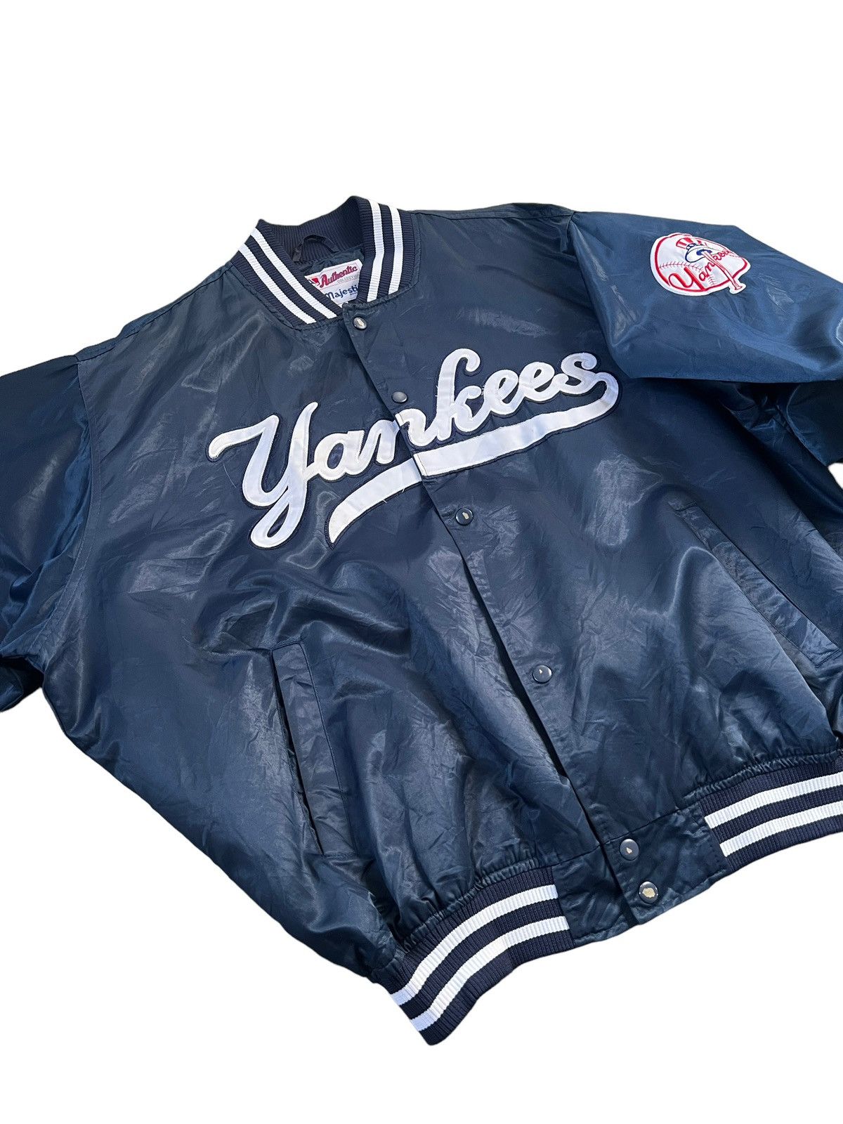 Majestic × New York Yankees × Vintage Vintage Majestic New York Yankees Bomber Jacket Size US XXL / EU 58 / 5 - 8 Thumbnail
