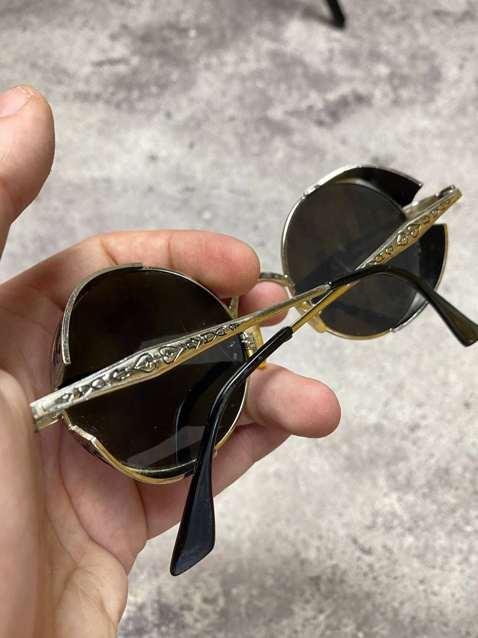 Japanese Brand × Vintage Chrome Sunglasses Glasses Crosses Style USA Style Punks Size ONE SIZE - 8 Thumbnail