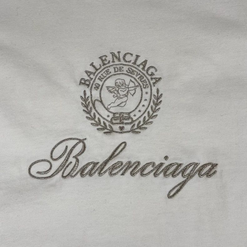 Balenciaga Balenciaga White embroidered logo short sleeve 2504-Nextarr Size US L / EU 52-54 / 3 - 9 Thumbnail