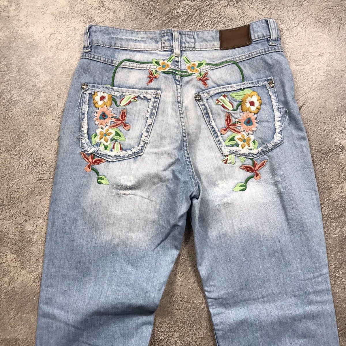 Vintage Vintage 90s Baggy Distressed Thrashed Jeans Grunge Y2K 29 Size 29" - 6 Thumbnail