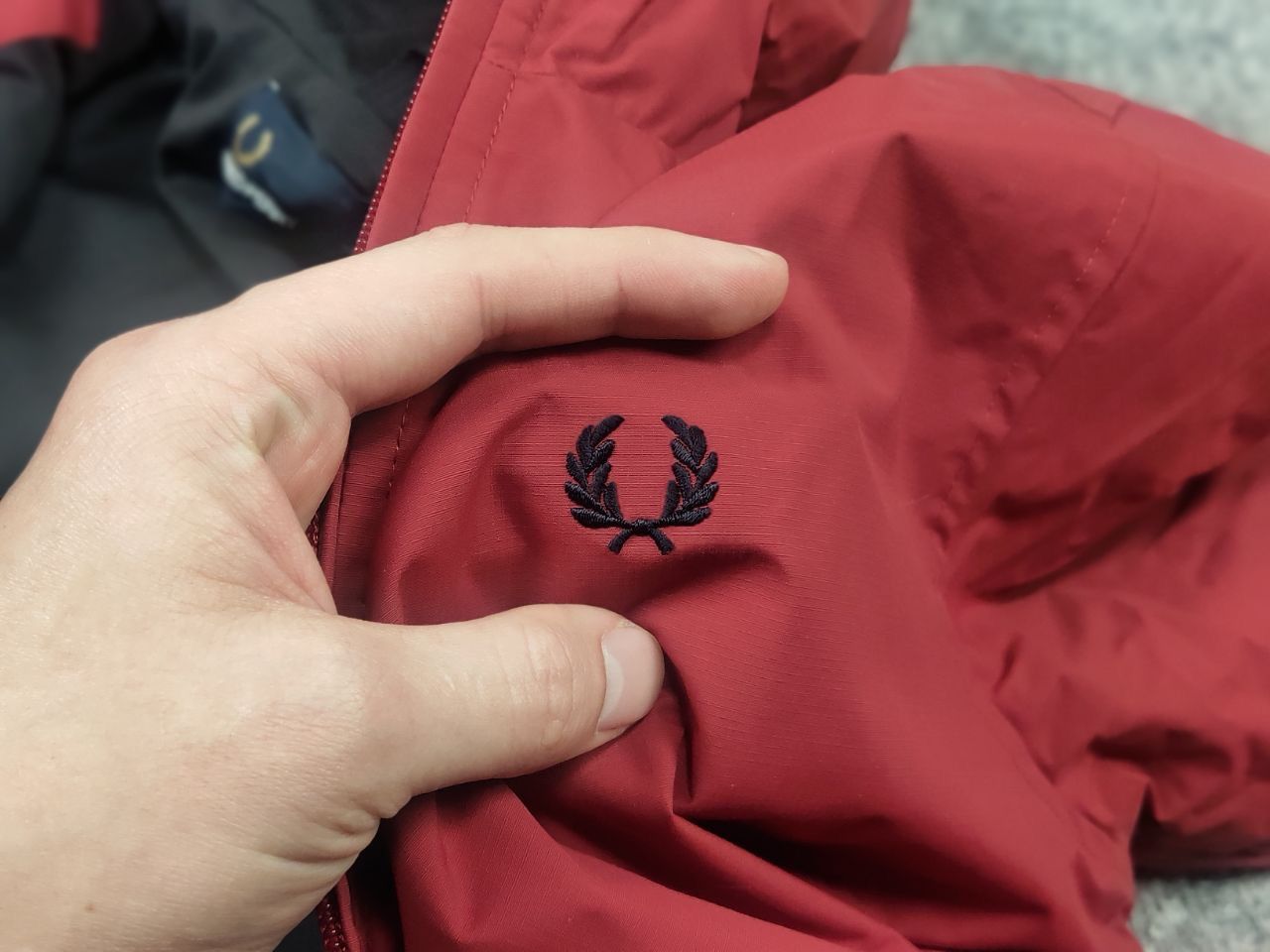 Fred Perry Vintage Fred Perry Membrane jacket hoodie red Logo Y2K Style Size US M / EU 48-50 / 2 - 9 Thumbnail