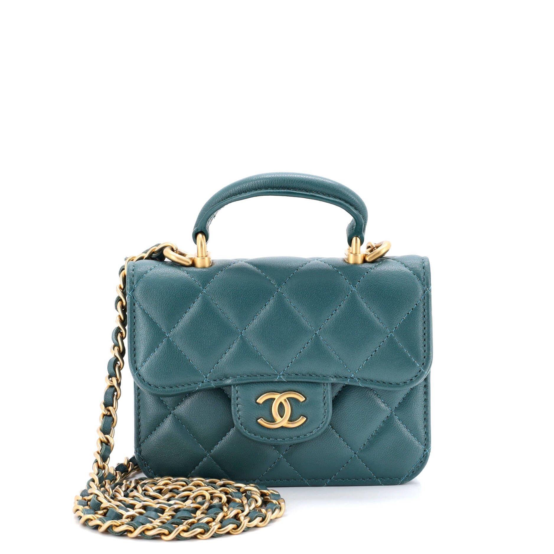 Chanel Top Handle Flap Coin Purse with Chain Size ONE SIZE - 1 Thumbnail