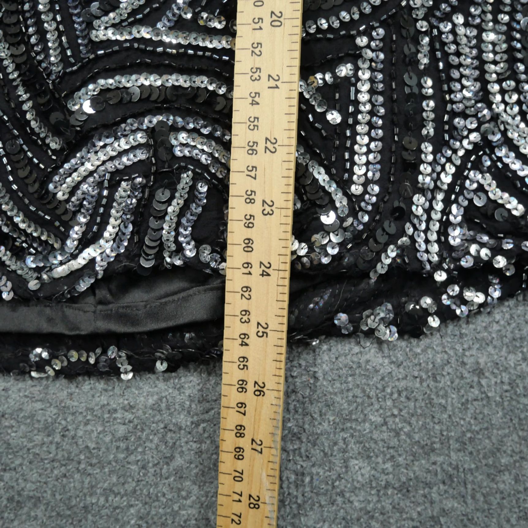 Vintage VINTAGE Scala Top Womens 0 Black Silk Sequin Shirt Strapless Blouse Puff Sleeve Casual Party/Cocktail Womens 0 Black Silk Sequin Size XS / US 0-2 / IT 36-38 - 4 Thumbnail