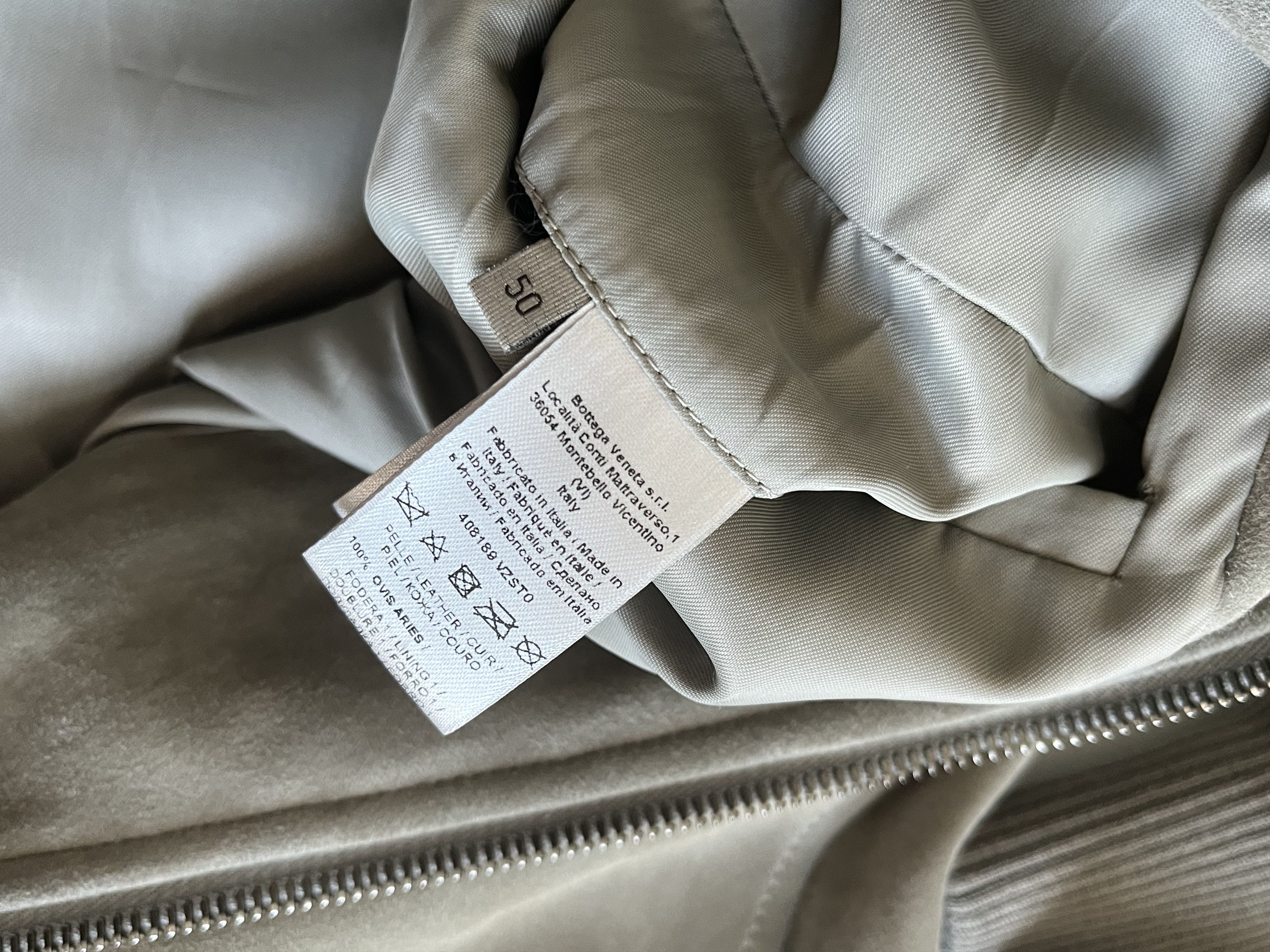 Bottega Veneta BOTTEGA VENETA Gray Suede Leather Flight Bomber Jacket Size US M / EU 48-50 / 2 - 9 Thumbnail