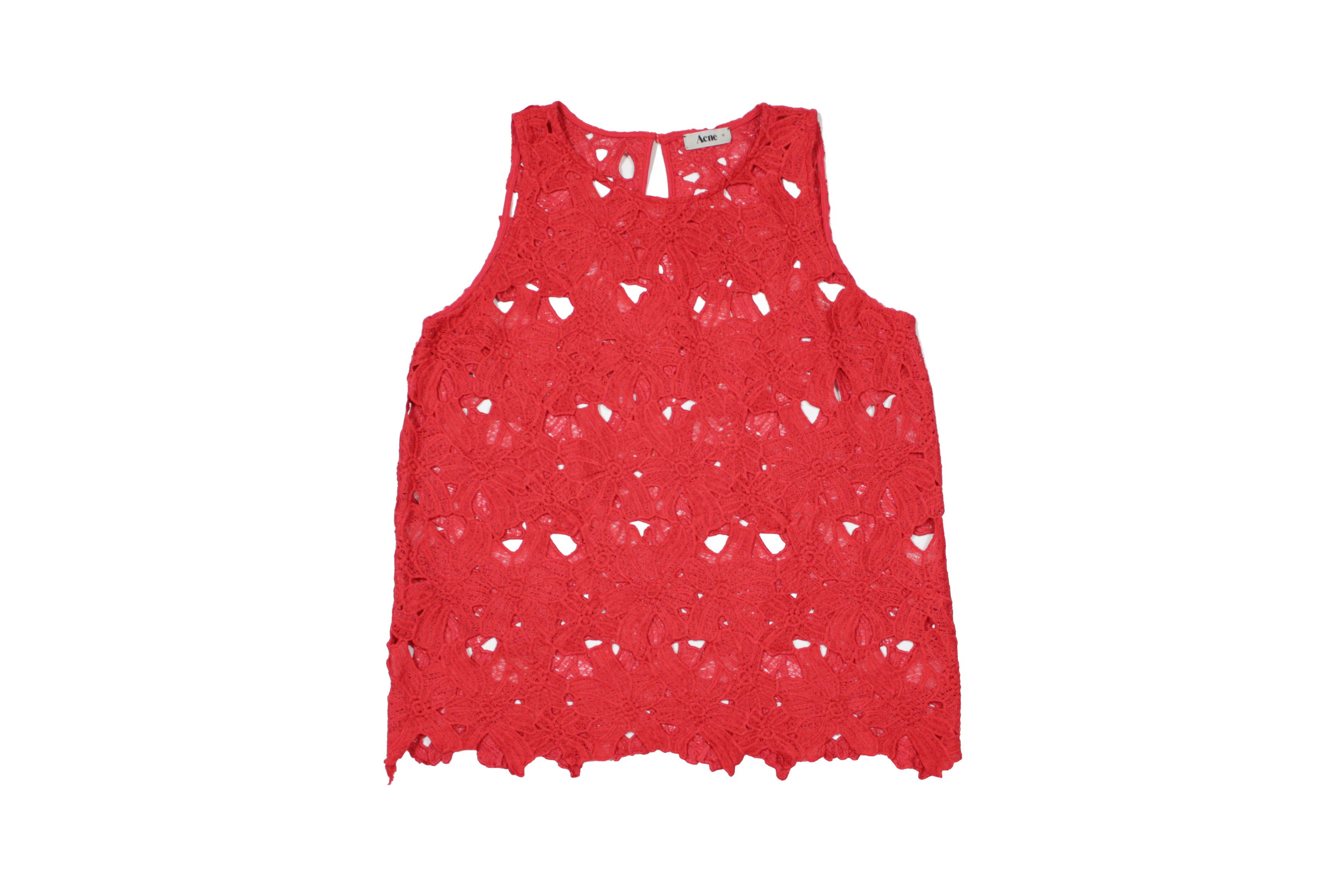 Acne Studios SS2010 Embroidered Flowers Mesh Tank Top Size M / US 6-8 / IT 42-44 - 1 Thumbnail
