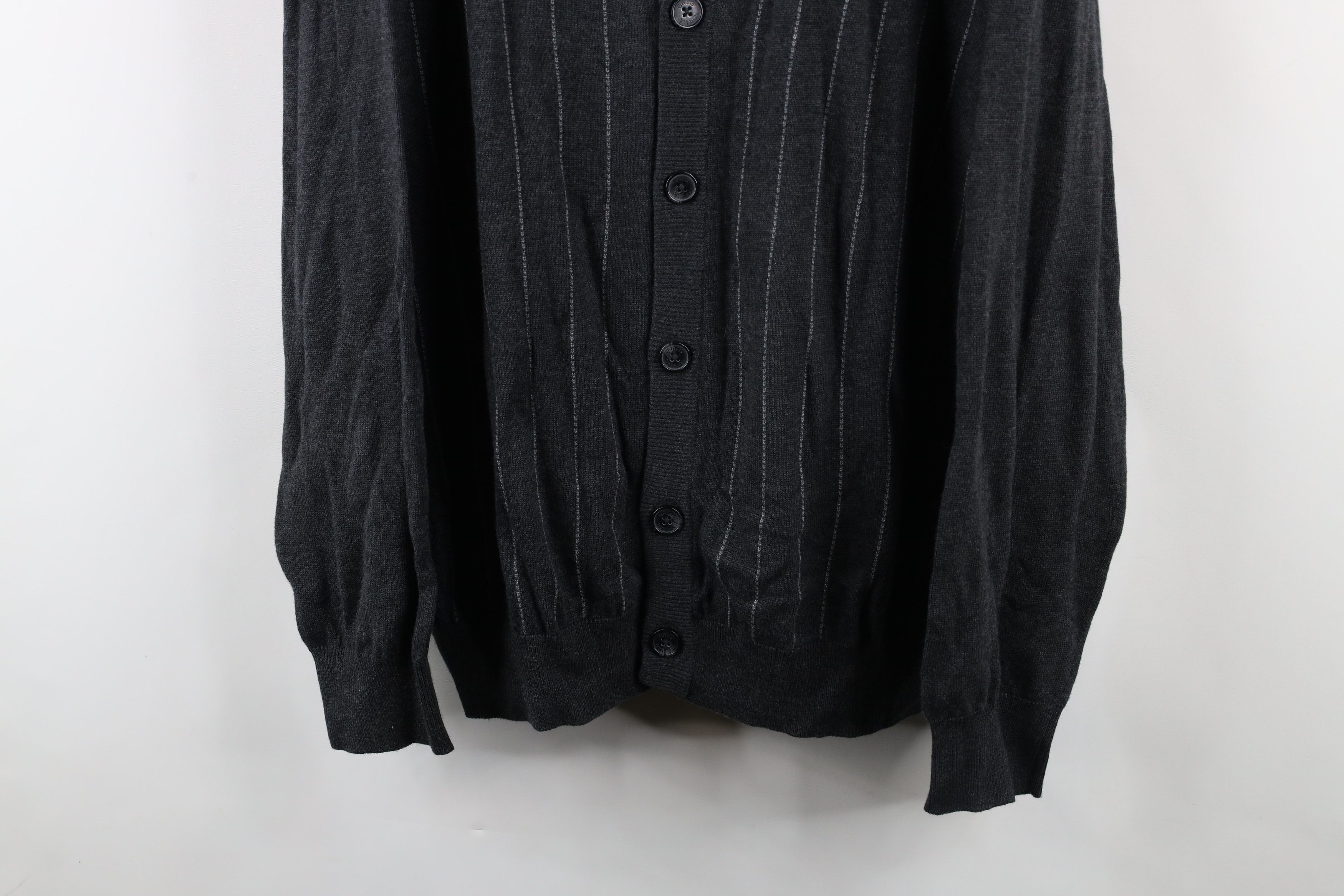 Vintage Vintage 90s Streetwear Knit Button Cardigan Sweater Gray Size US XXL / EU 58 / 5 - 3 Thumbnail
