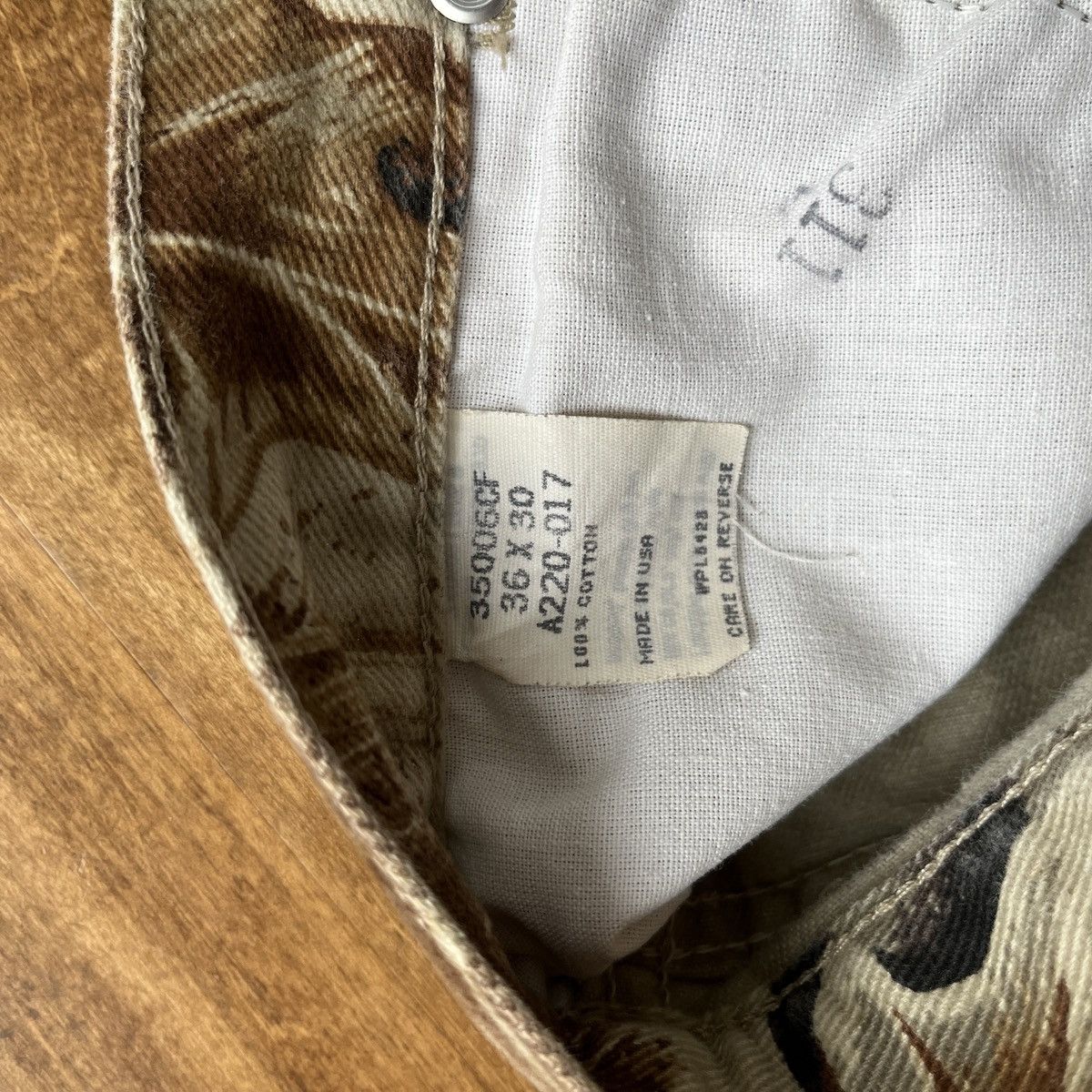 Vintage × Wrangler 1980s Wrangler Rugged Wear Camo Pants Size US 36 / EU 52 - 5 Thumbnail