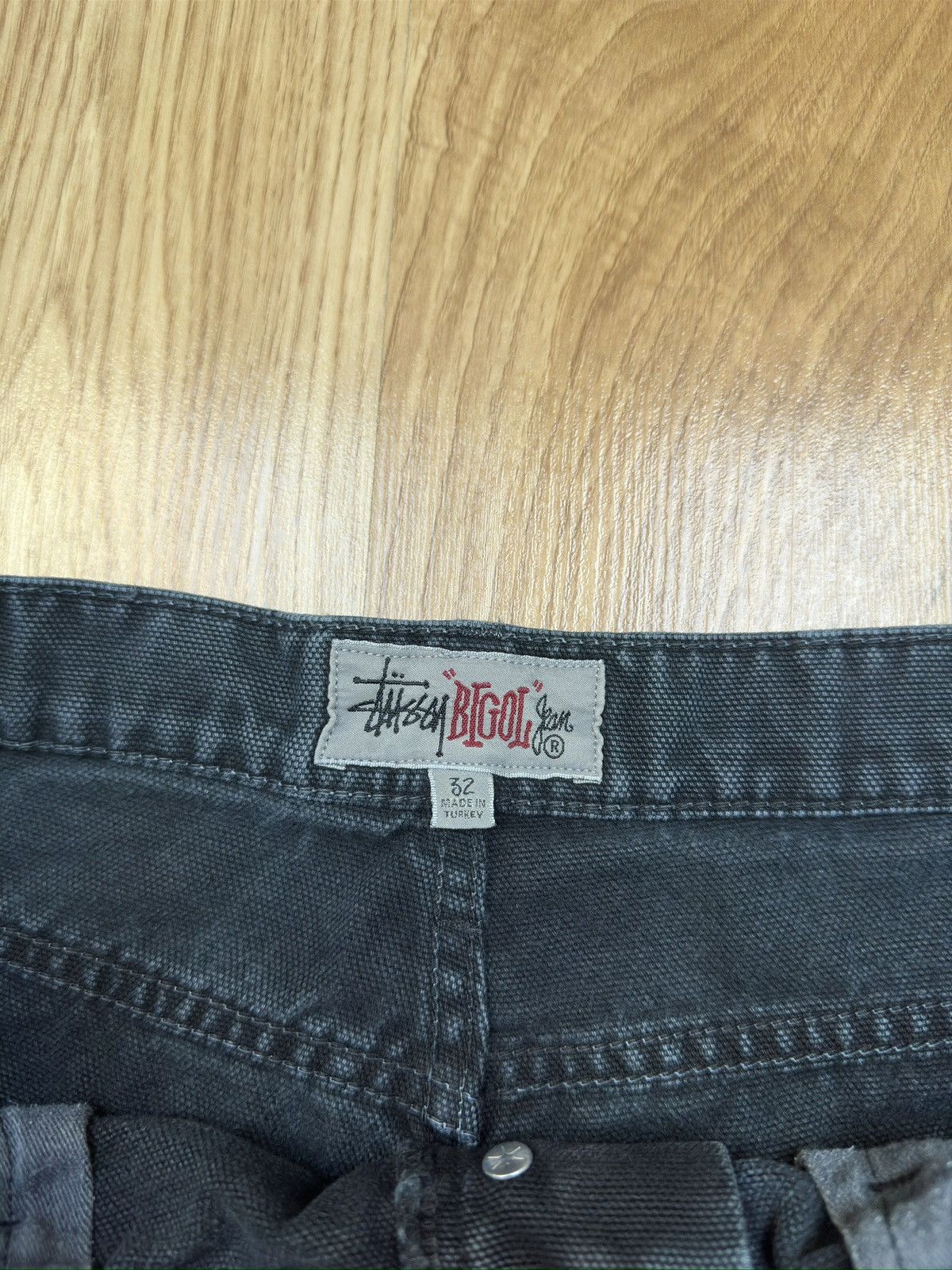 Stussy Stussy Big Ol’ Jeans Washed Canvas - Black (Size 32) Size US 32 / EU 48 - 6 Thumbnail