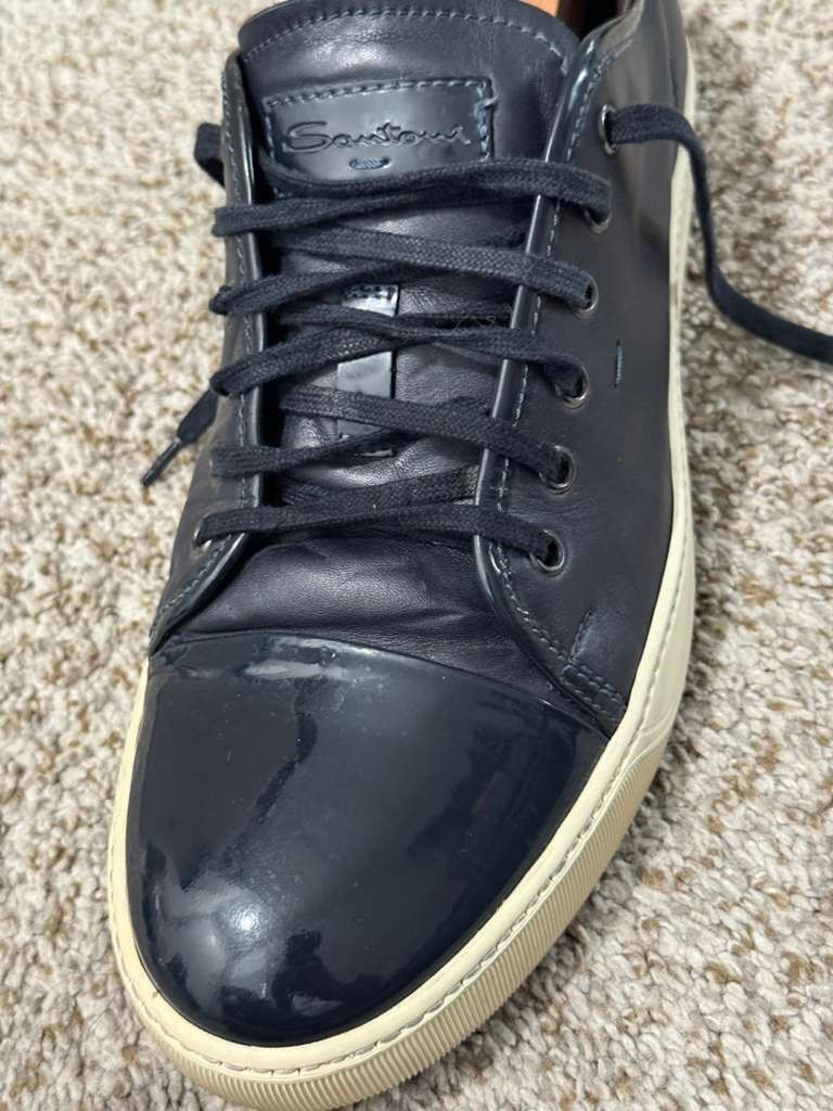 Santoni ✨ SANTONI MEN'S SNEAKERS BLUE ITALIAN CRAFTED SIZE 12✨ Size US 12 / EU 45 - 6 Thumbnail