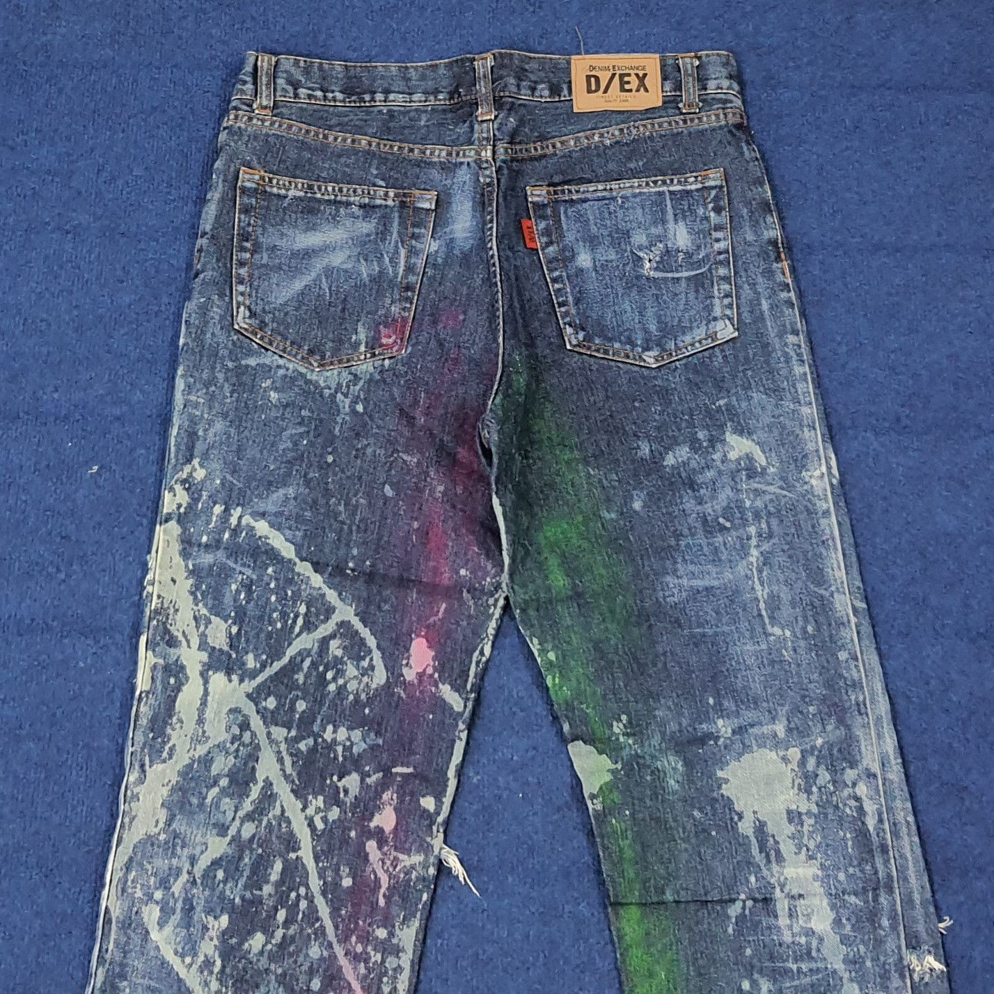 Vintage Vintage D/EX Denim Exchange Distressed Paint Jeans C272N2 Size US 33 - 5 Thumbnail