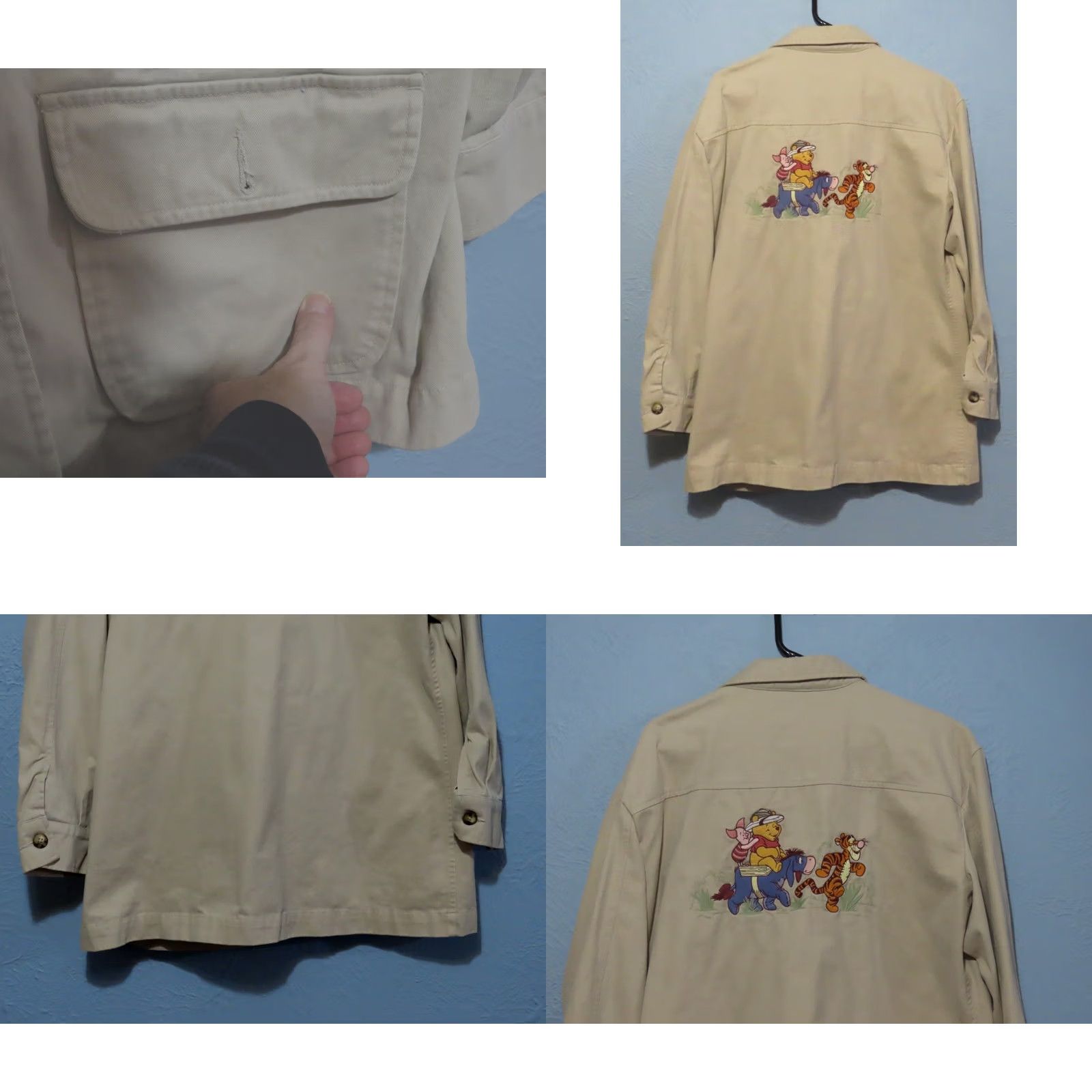 Disney READ Disney Winnie the Pooh Embroidered Button Up Shirt Ivory Women's XL Size XL / US 12-14 / IT 48-50 - 8 Thumbnail