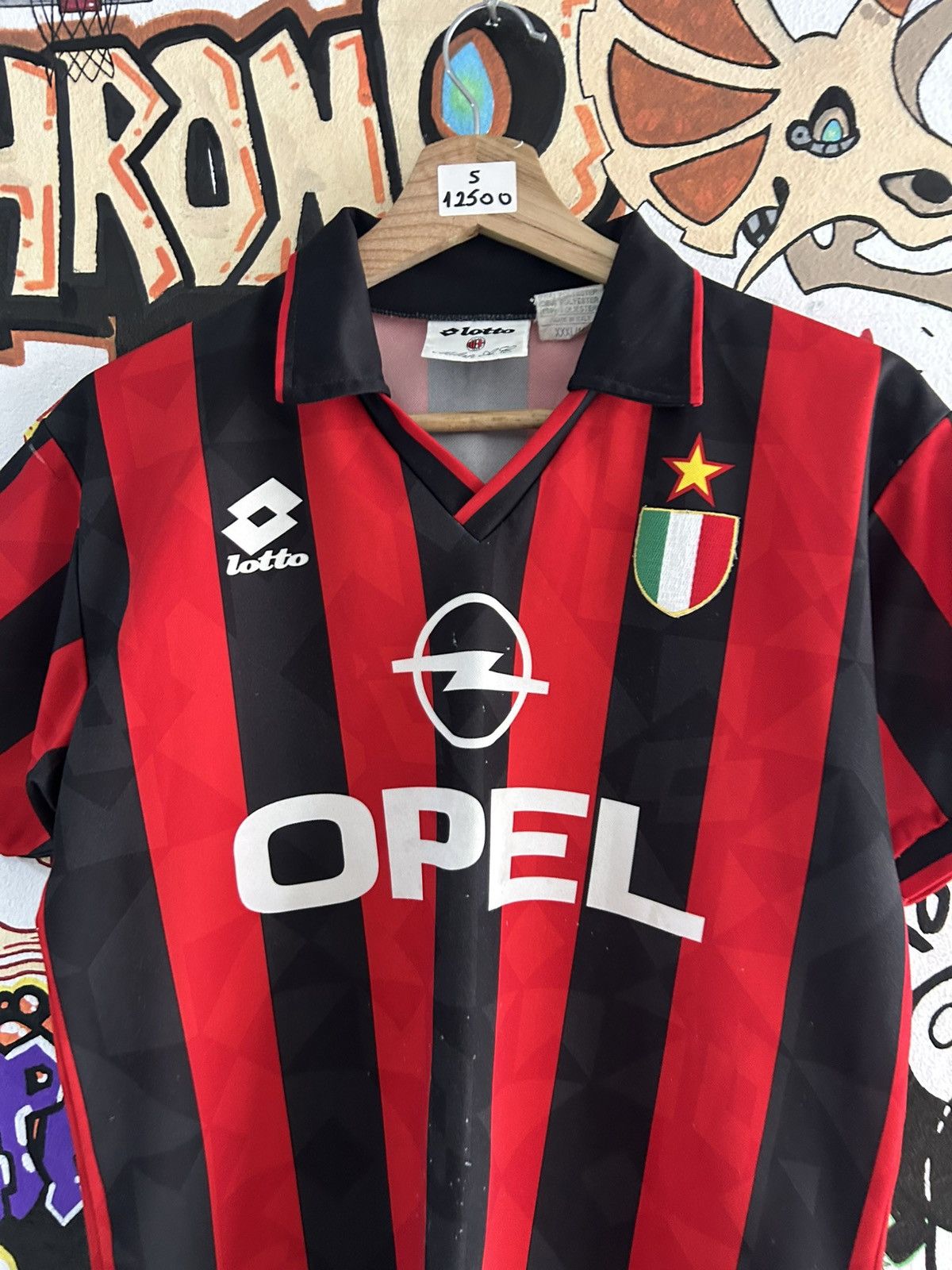 Lotto Sport Milan 1994/96 Home Kit Jersey Size US S / EU 44-46 / 1 - 2 Thumbnail