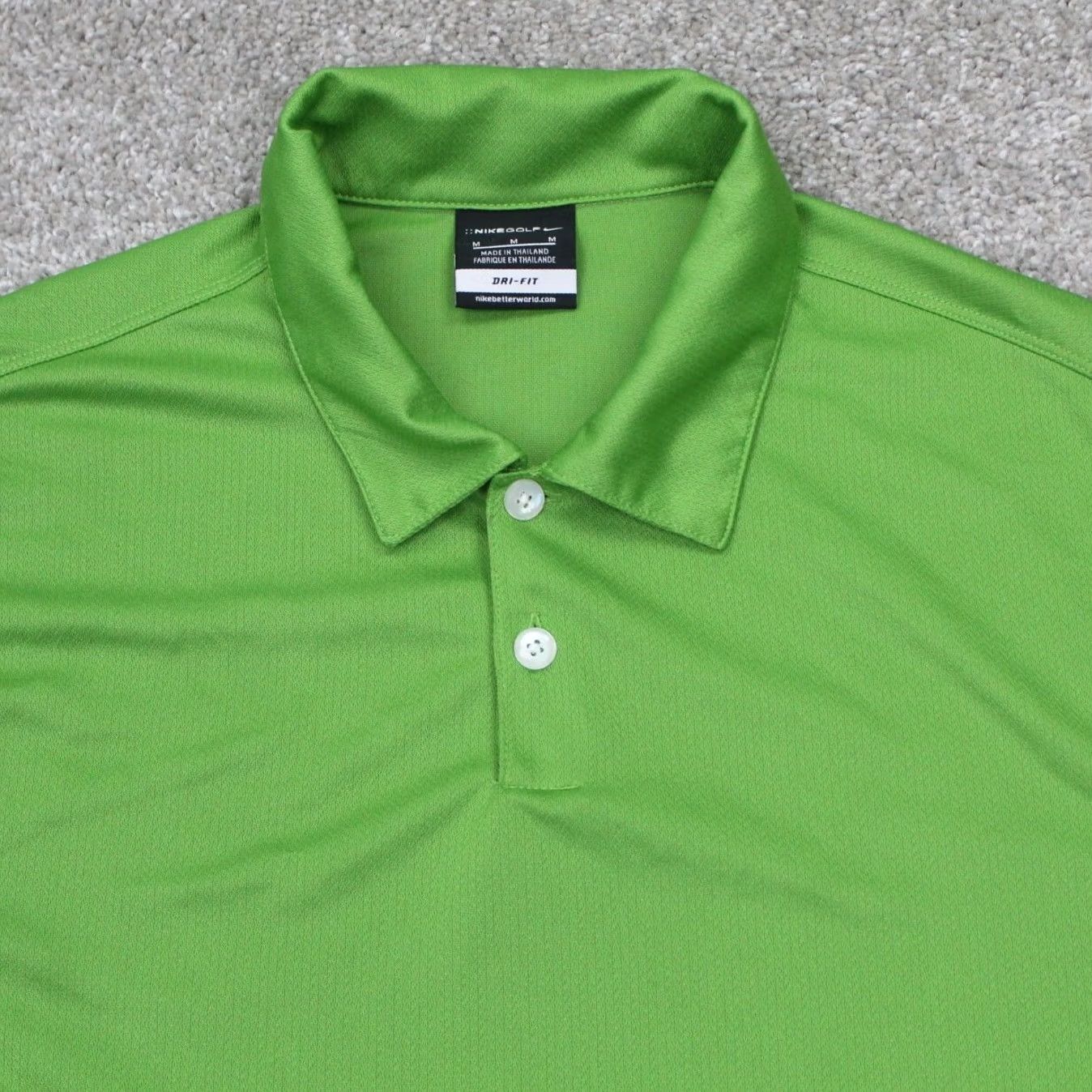 Nike Nike Golf Polo Shirt Mens Medium Green Dri-Fit Polyester S/S Pullover Golf Size US M / EU 48-50 / 2 - 7 Thumbnail